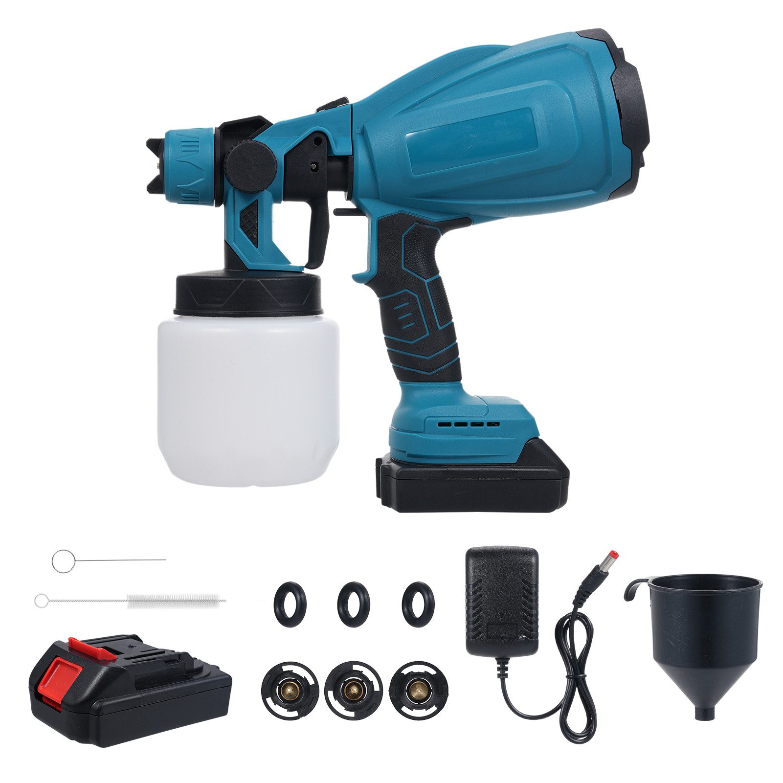 GARRYFIZH Farbsprühpistole Handliche, geteilte Sprühflasche mit 800 ml Fassungsvermögen, Ausgestattet mit vier Düsengrößen und drei Sprühmodi