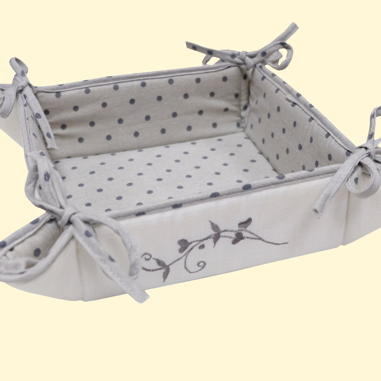 texpot Brotkorb mit Stickerei zum Binden faltbar, Polyester, (1-tlg)