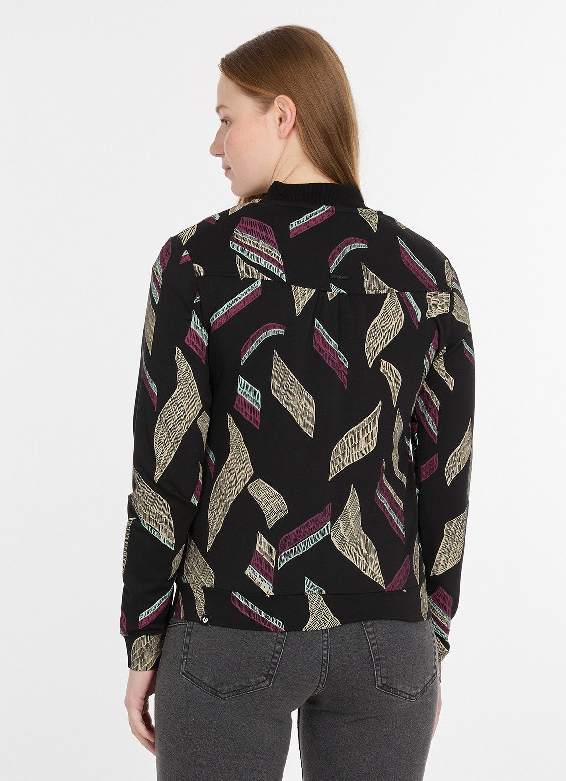 Ragwear Sweatjacke KENIANE PRINT mit Reißverschluss, aus Polyester, Viskose und Elasthan, Langarm – Bild 4 von 5