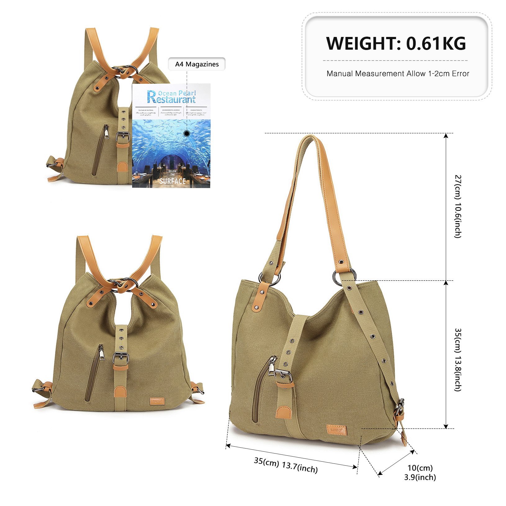 KONO Handtasche Canvas Handtasche 2 in günstig online kaufen