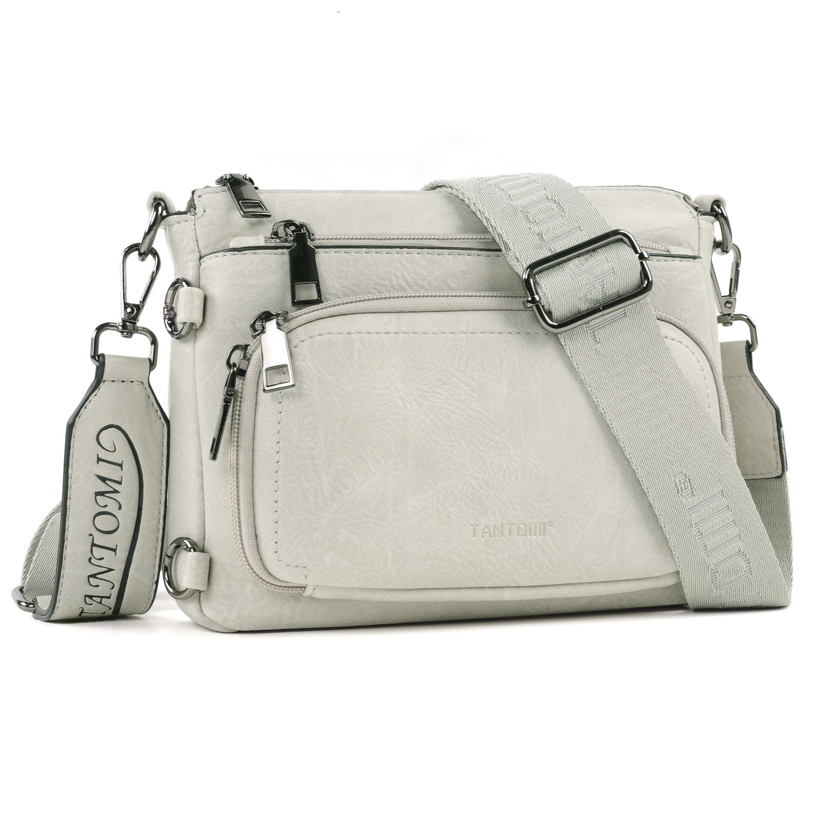 TANTOMI Umhängetasche Schultertasche Damen Crossbody Bags mit Abnehmbarem Schultergurt, Mittelgroß Damen Taschen mit RFID-Abschirmung Fach