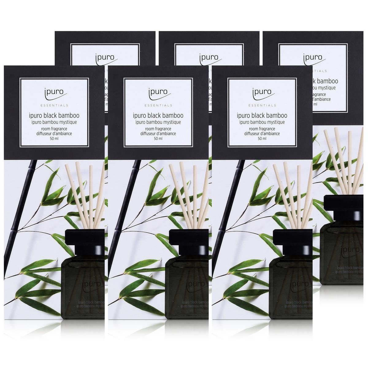 IPURO black Pack) 50ml Essentials by bamboo (6er Raumduft Ipuro Raumduft