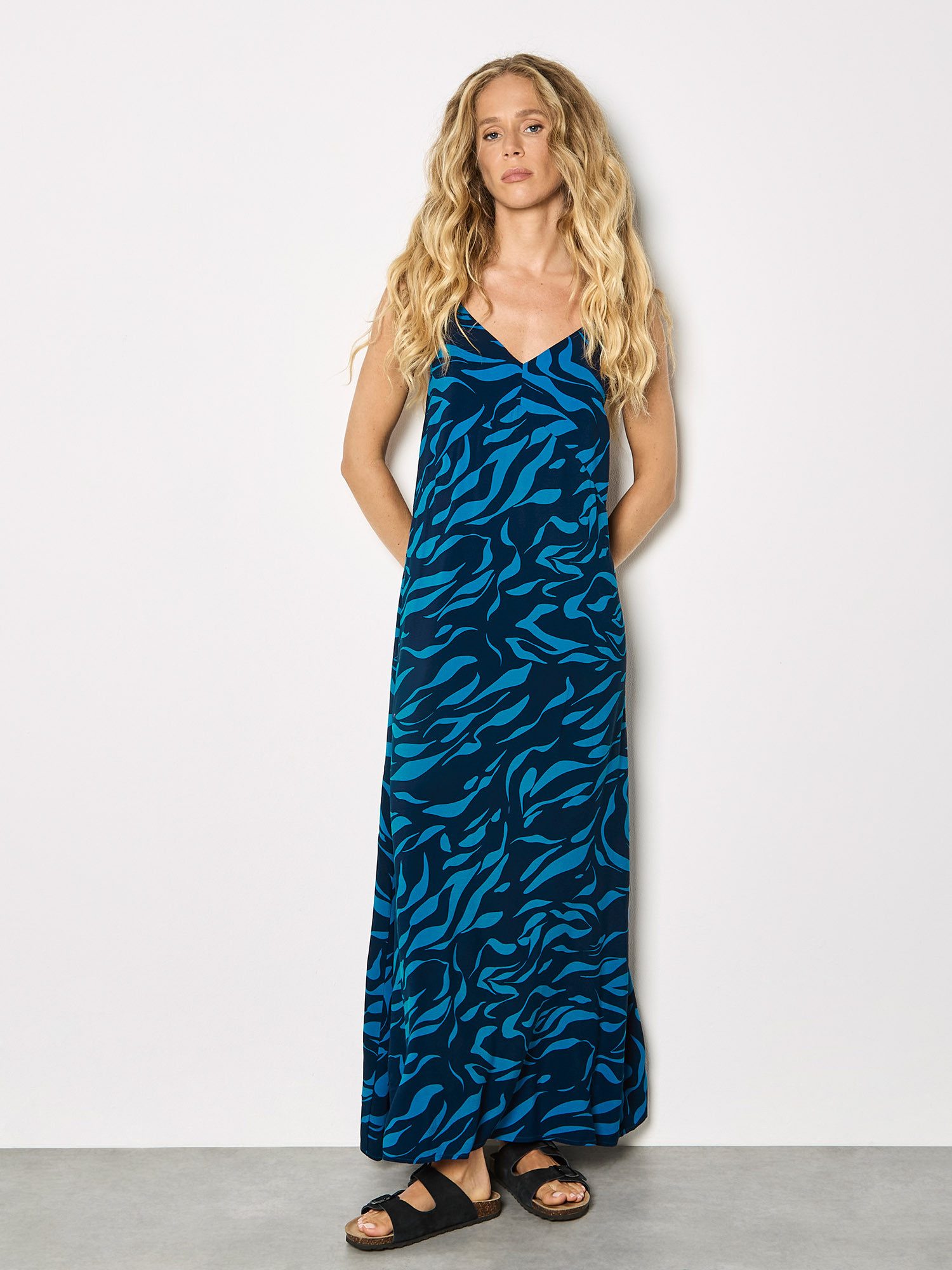 Apricot Maxikleid Maxikleid in Trapezform Druck