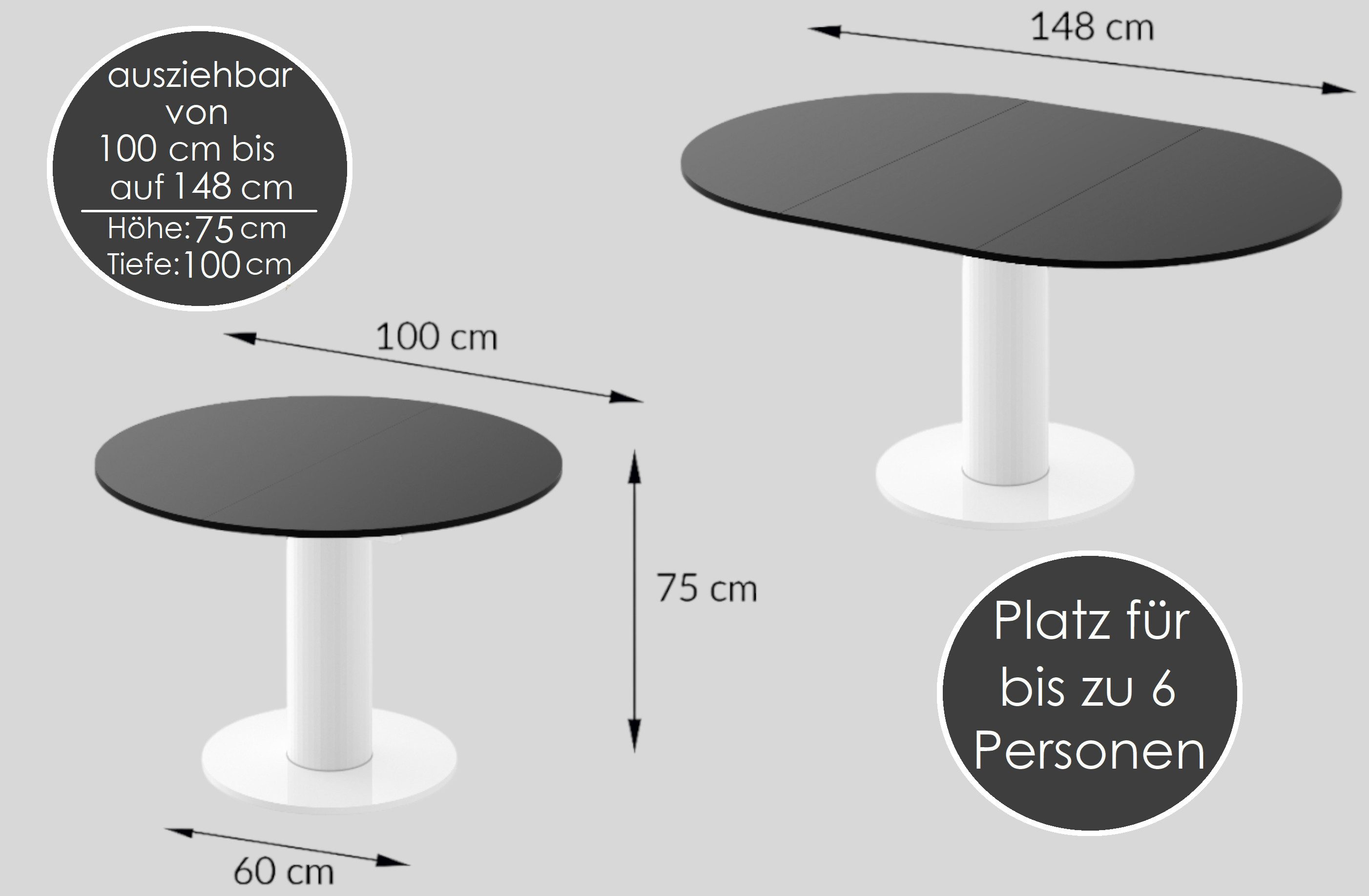 designimpex Esstisch Design Esstisch Tisch HES-111 günstig online kaufen