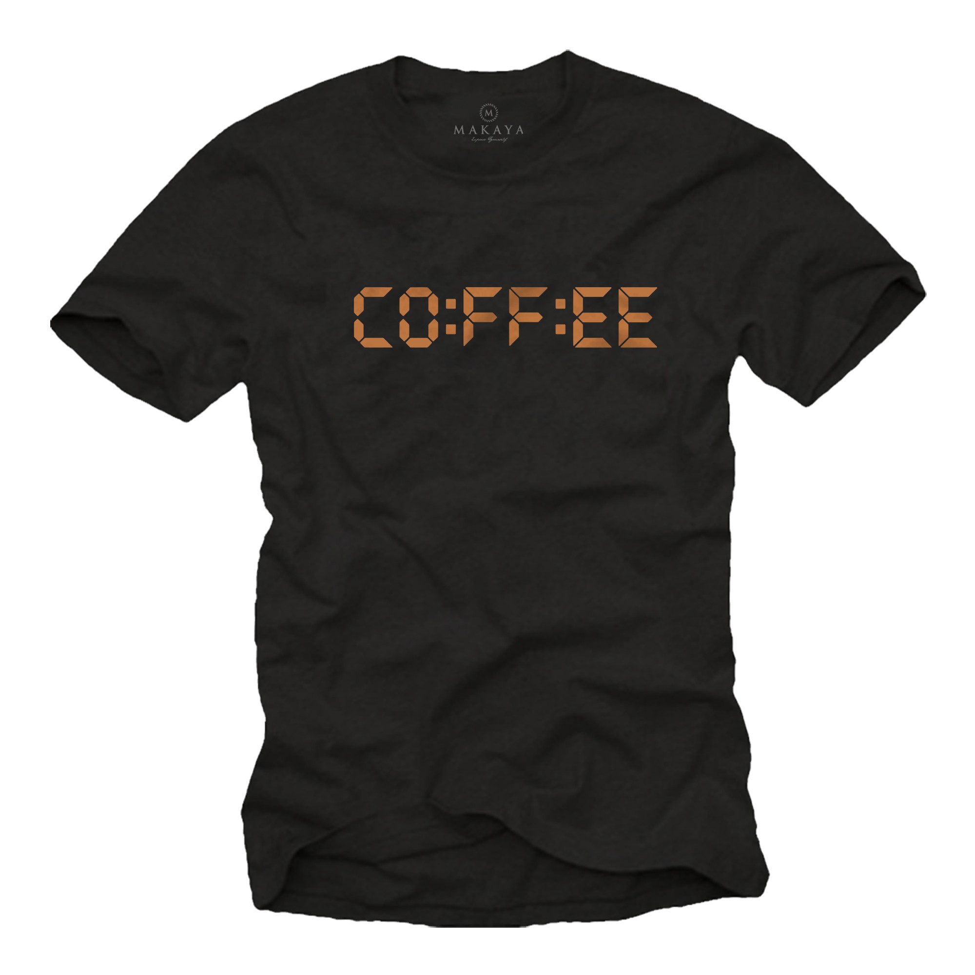 MAKAYA T-Shirt Lustiges Herrenshirt mit Kaffee-Spruch günstig online kaufen