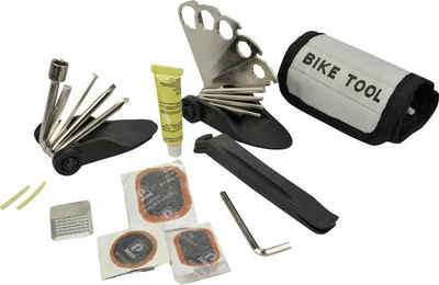 fischer Fahrrad-Reparaturset Fischer Faltwerkzeug 33 teilig mit Tasche inkl.