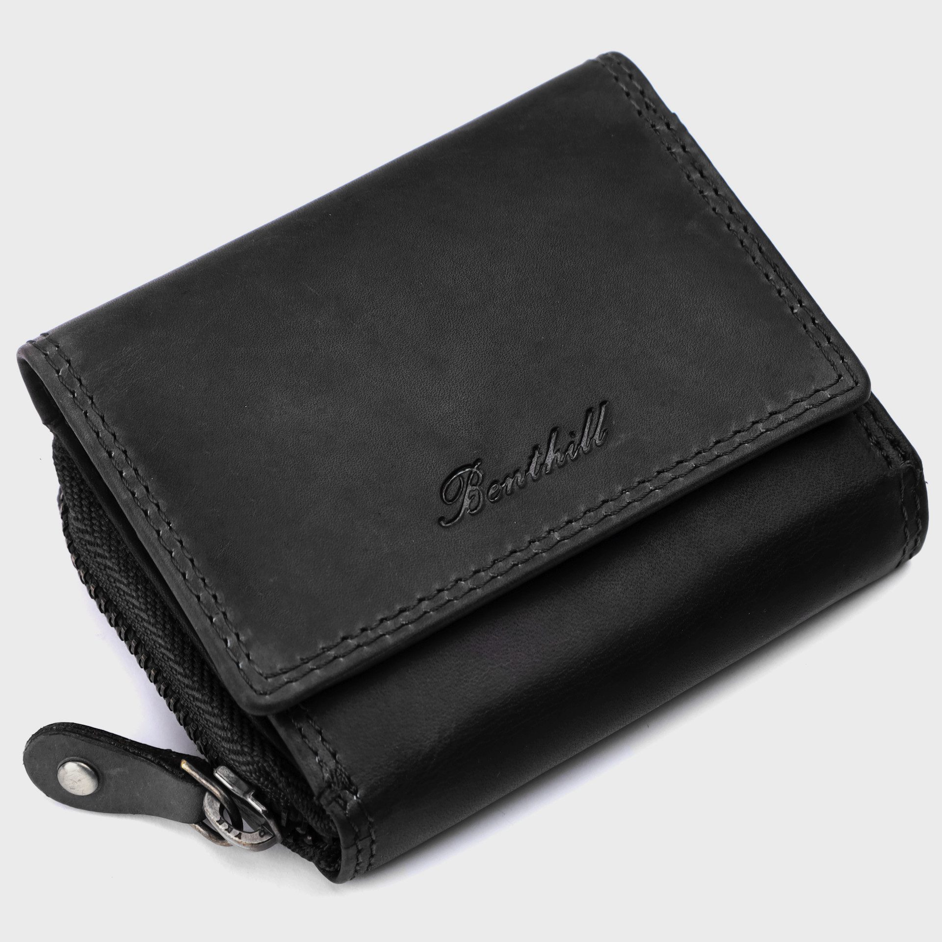 Benthill Mini Geldbörse Kleine Geldbörse Minibörse Echt Leder Mini Portemon günstig online kaufen