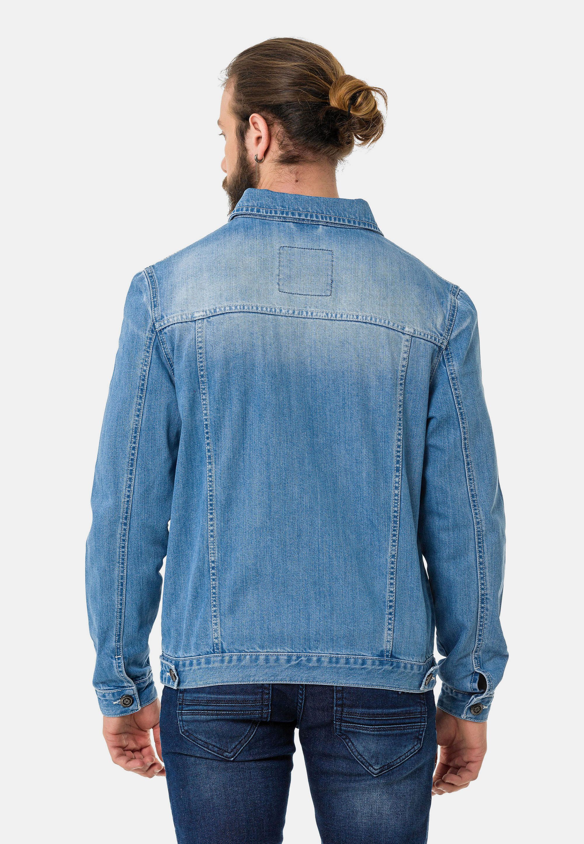 Cipo & Baxx Jeansjacke CJ289 mit Knopfleiste – Bild 3 von 5