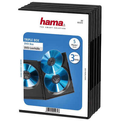 Hama DVD-Hülle »DVD Leerhülle Dreier Box, Triple Box, 5er Pack, Schwarz, Schutzhülle«