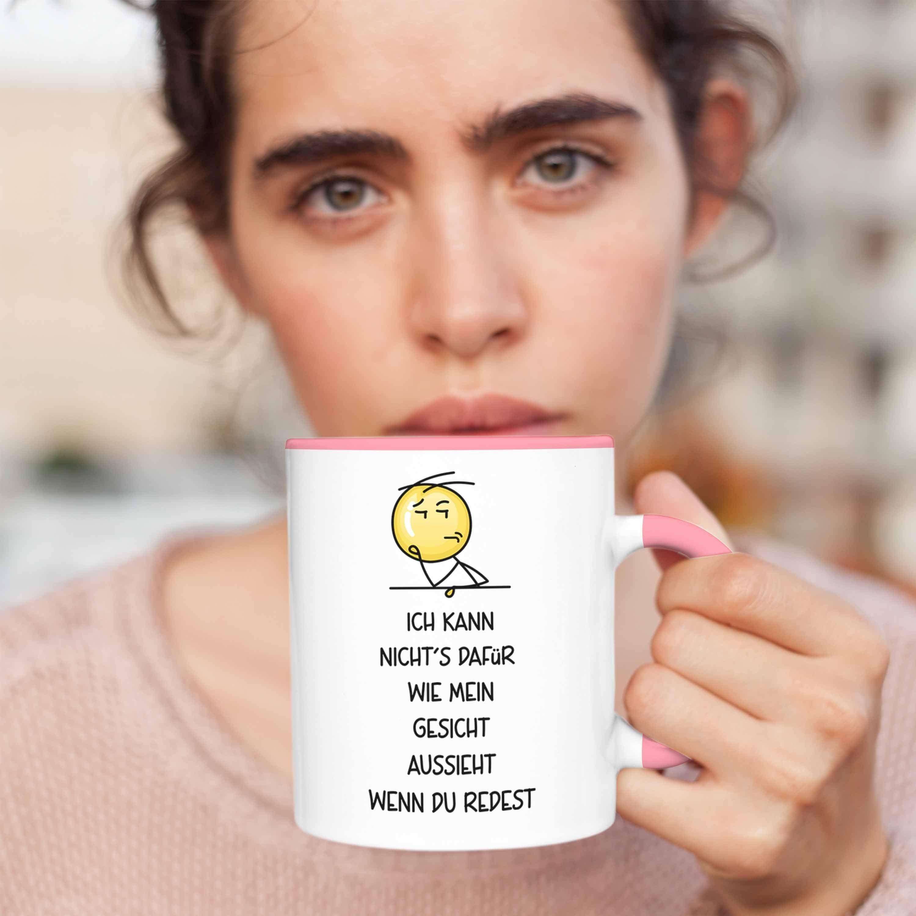 wie Ich nichts Gesicht Rosa Tasse Geschenkidee mein Trendation Tasse dafür, aus Lustige kann