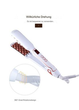 AUKUU Lockenstab Haarlockenstab Haarlockenstab Maisseidenschiene Locken- und, Glättungsschiene mit doppeltem Verwendungszweck für schnelles