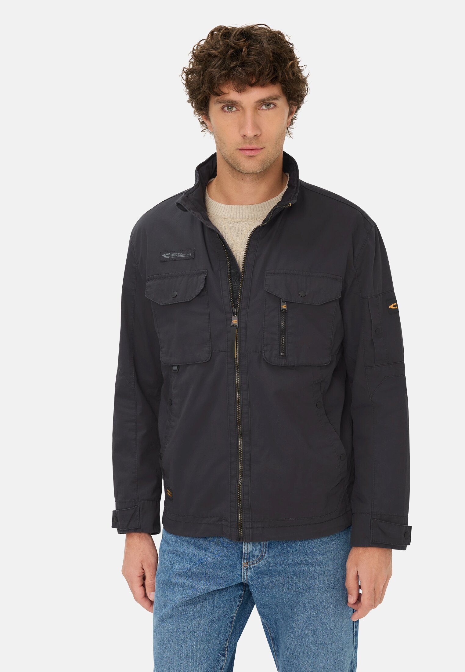 camel active Blouson Blouson mit Stehkragen Langarm Markenlogo