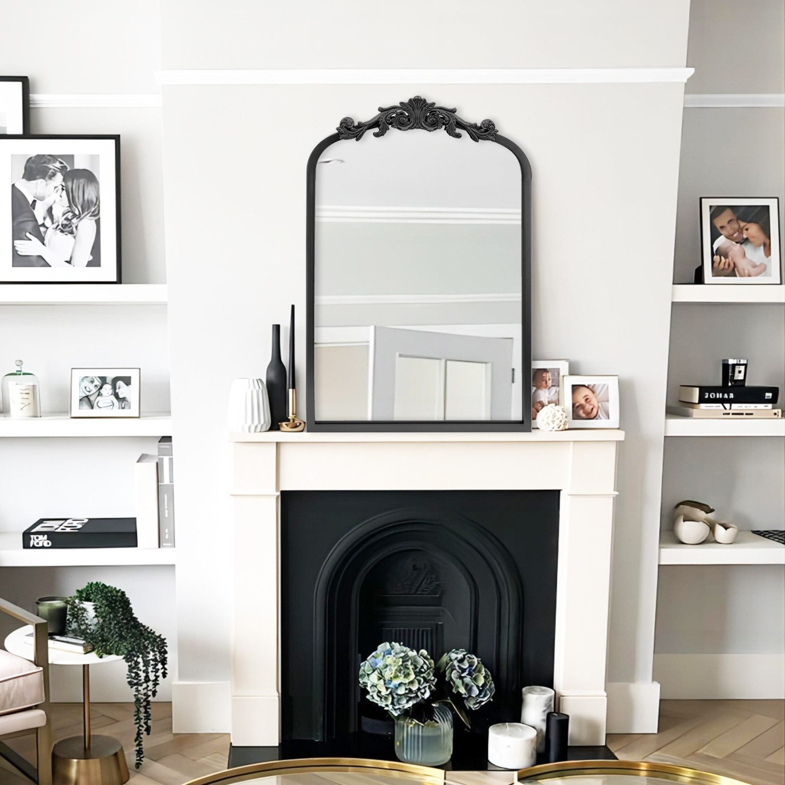 G-LEAF Spiegel Wandspiegel/Ganzkörperspiegel im Barockstil, mit Perlenverzi günstig online kaufen