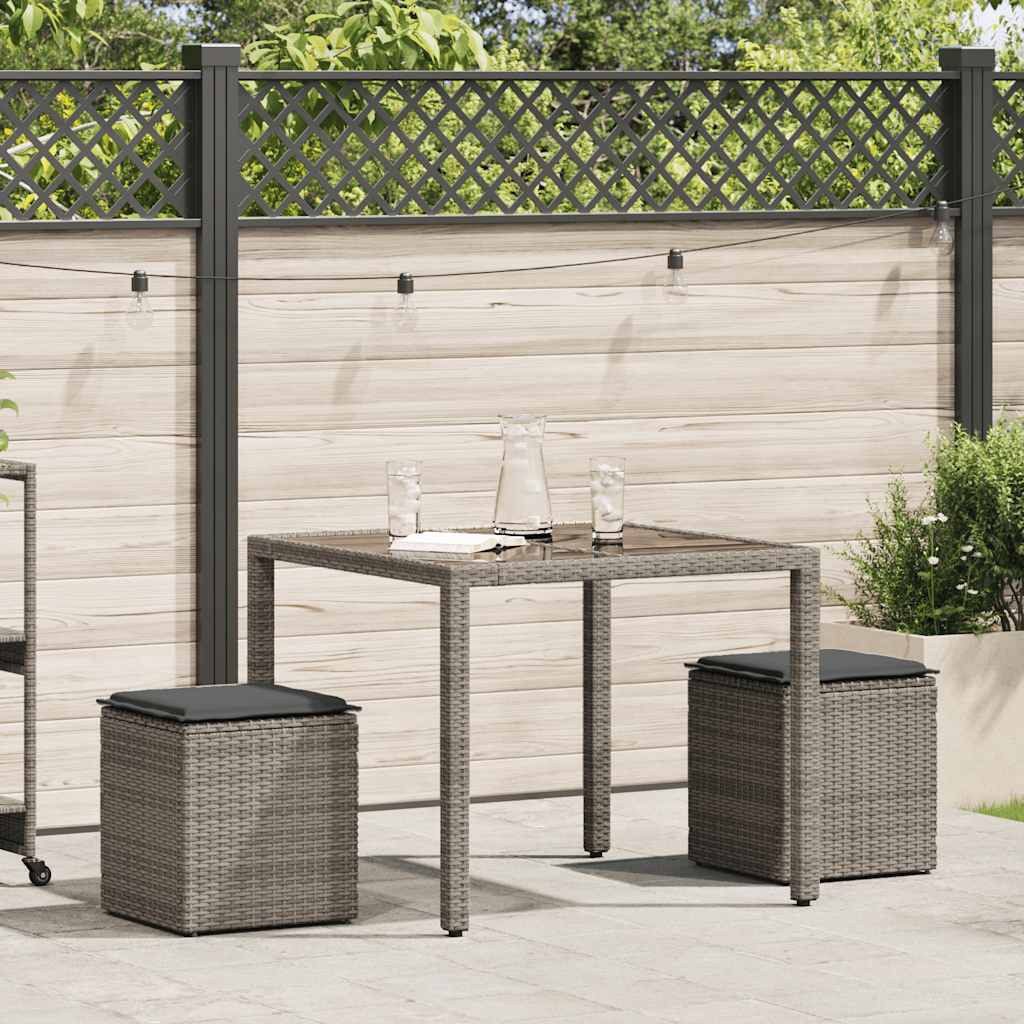 vidaXL Hocker Gartenhocker mit Kissen 2 günstig online kaufen