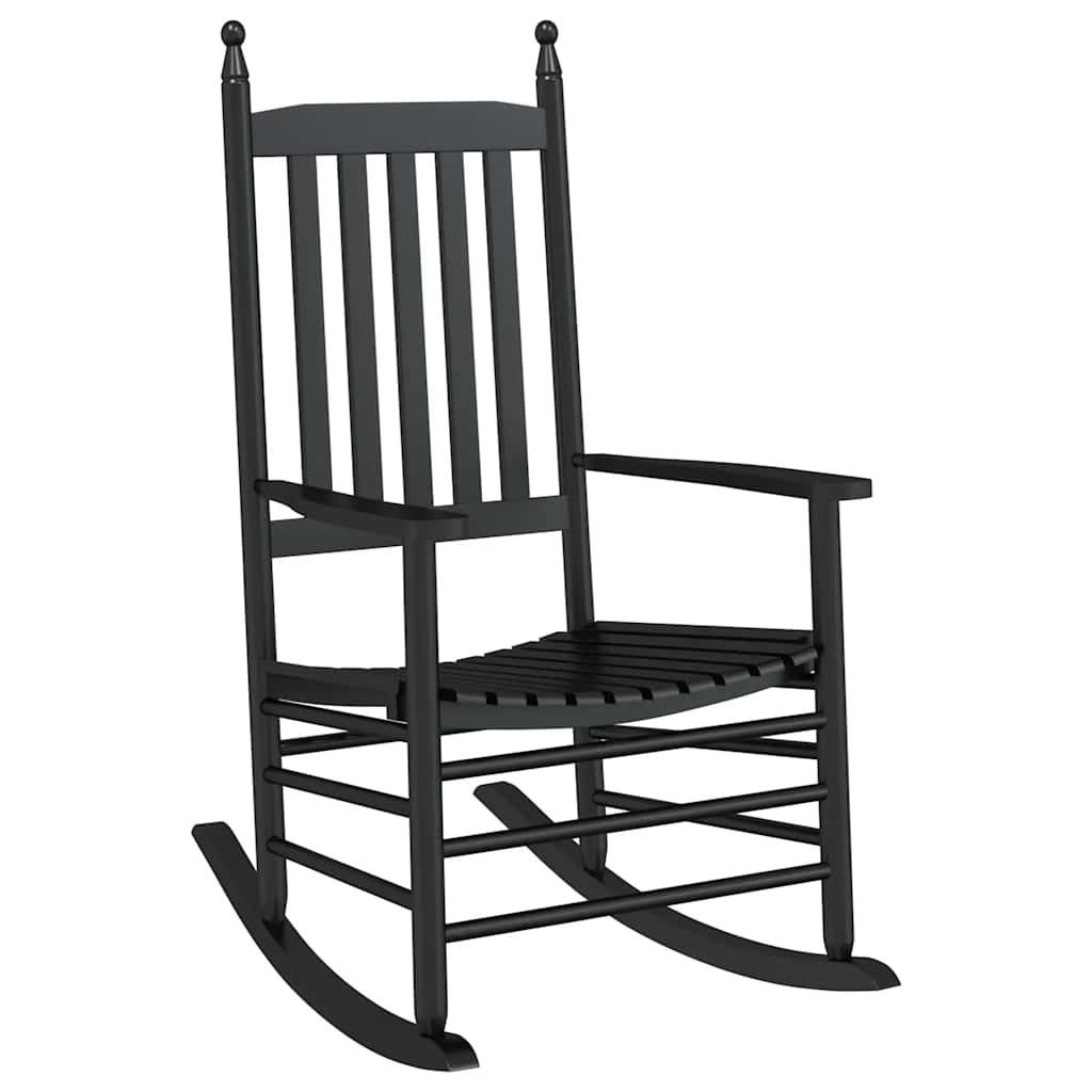 vidaXL Gartenstuhl Schaukelstuhl mit Gebogener Sitzfläche Massivholz Pappel (1 St)