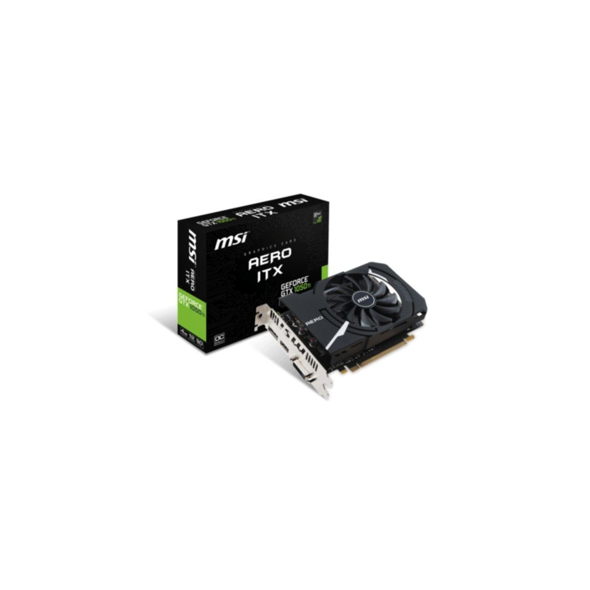 MSI GTX 1050 Ti GeForce GTX 1050 TI AERO ITX 4G OCV1 Grafikkarte (4 GB,  GDDR5)