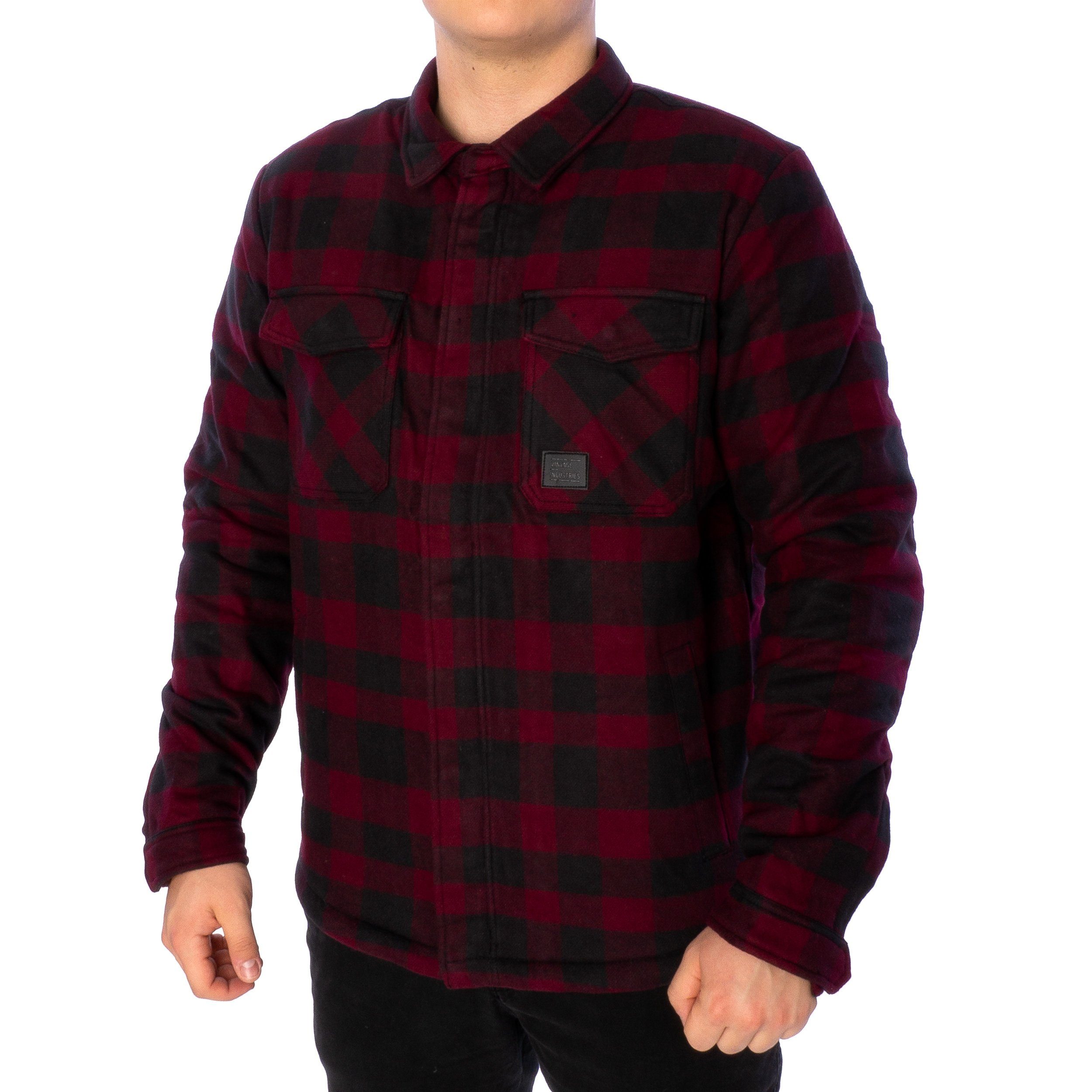 Vintage Industries Outdoorjacke Jacke Vintage Craft heavyweight sherpa, G 3XL, F burgundy check