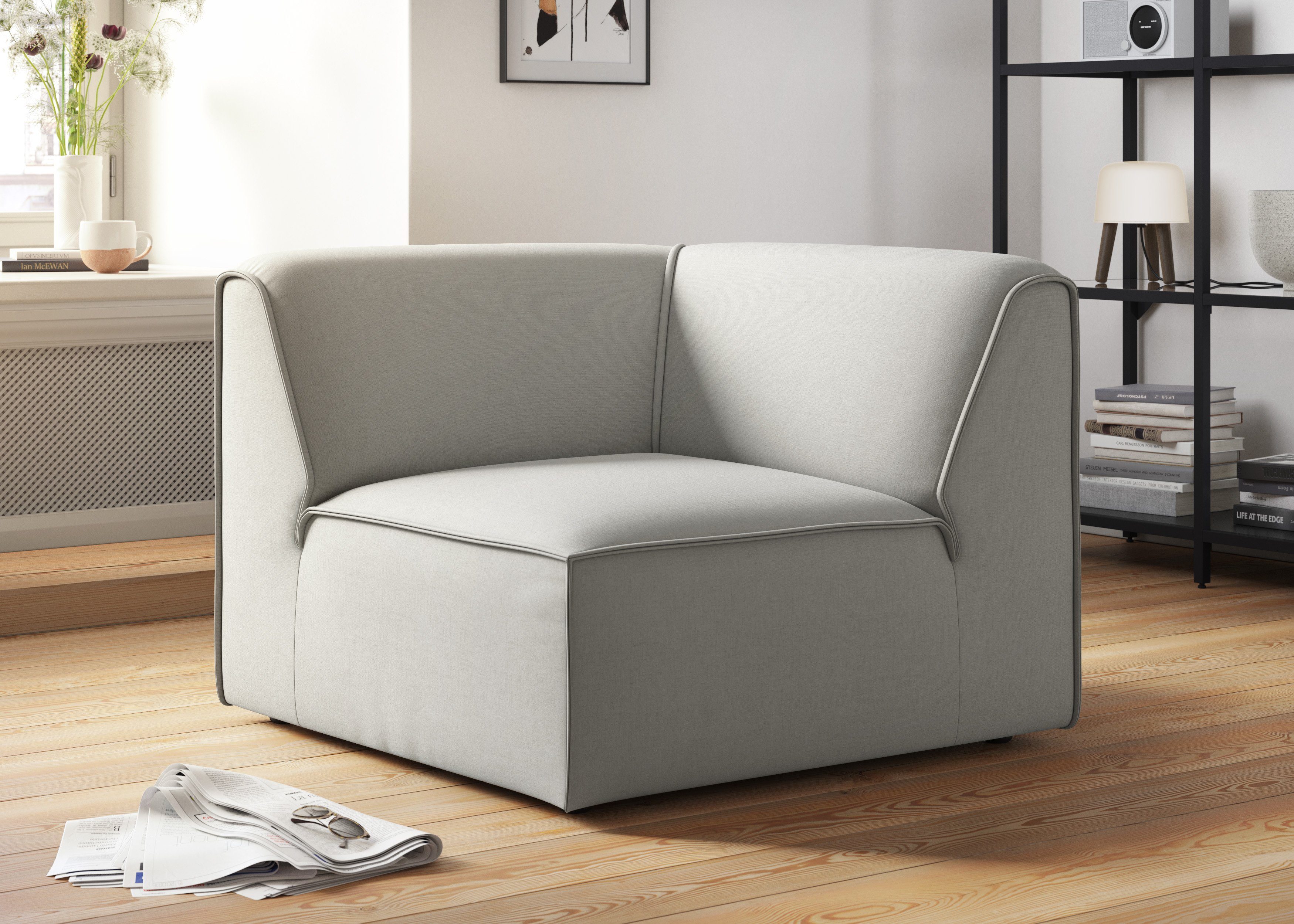RAUM.ID Sofa-Eckelement "Merid, Sofaelement, Maße B/T/H: 97/97/46 cm", als günstig online kaufen