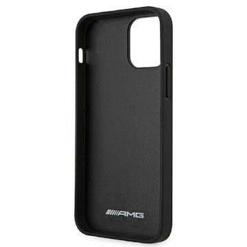 Mercedes Handyhülle iPhone 12 Mini AMG Cover Hardcase Leder schwarz