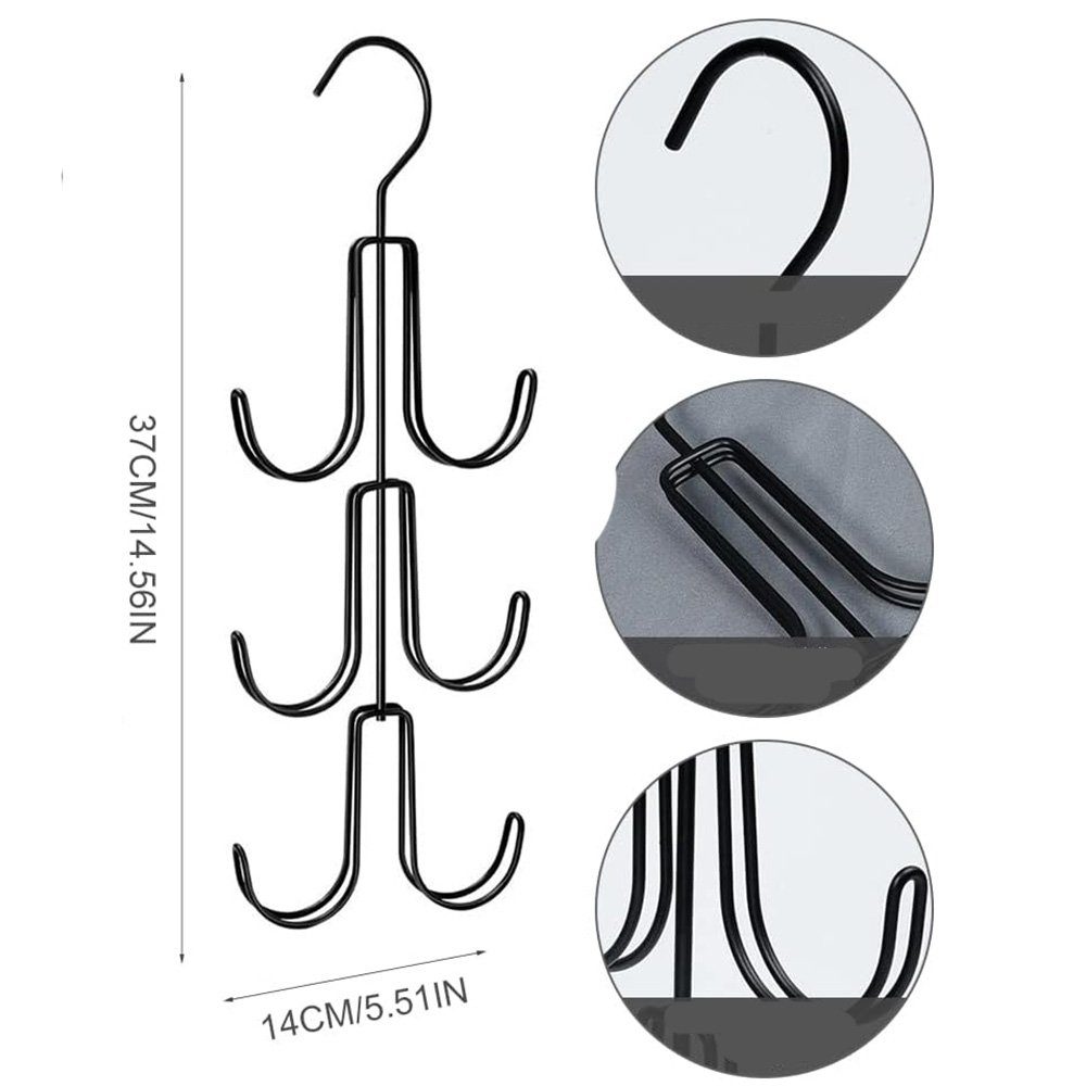 (2 St) Hanging Schalbügel, Krawattenhalter Krawattenhalter, HIBNOPN Rack Bag Multifunktionale