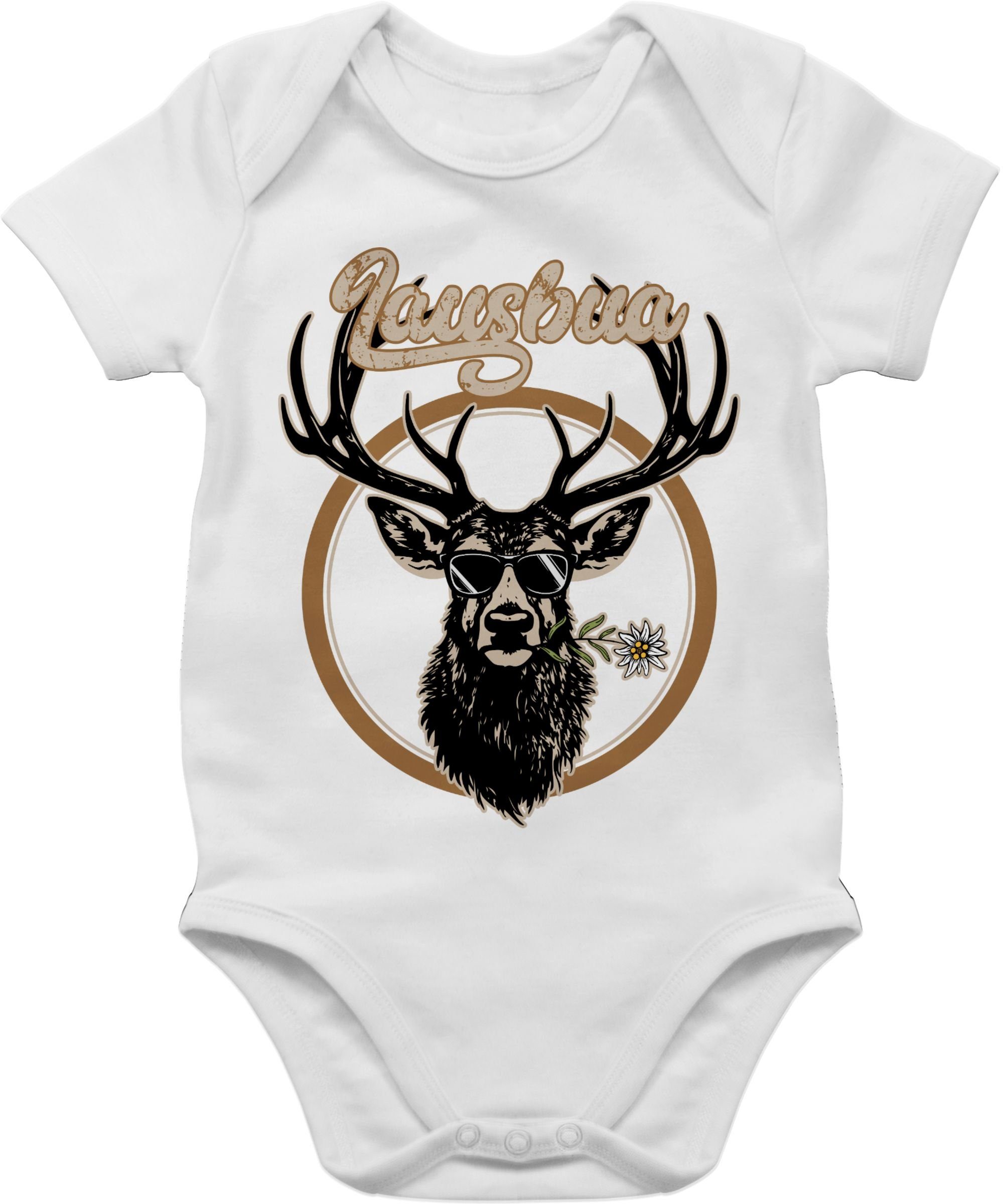 Eisenherz Baby Body Langarm – Hellblau Mit Lausbub & Breze Applikation, Trachtenlook, Größe 86