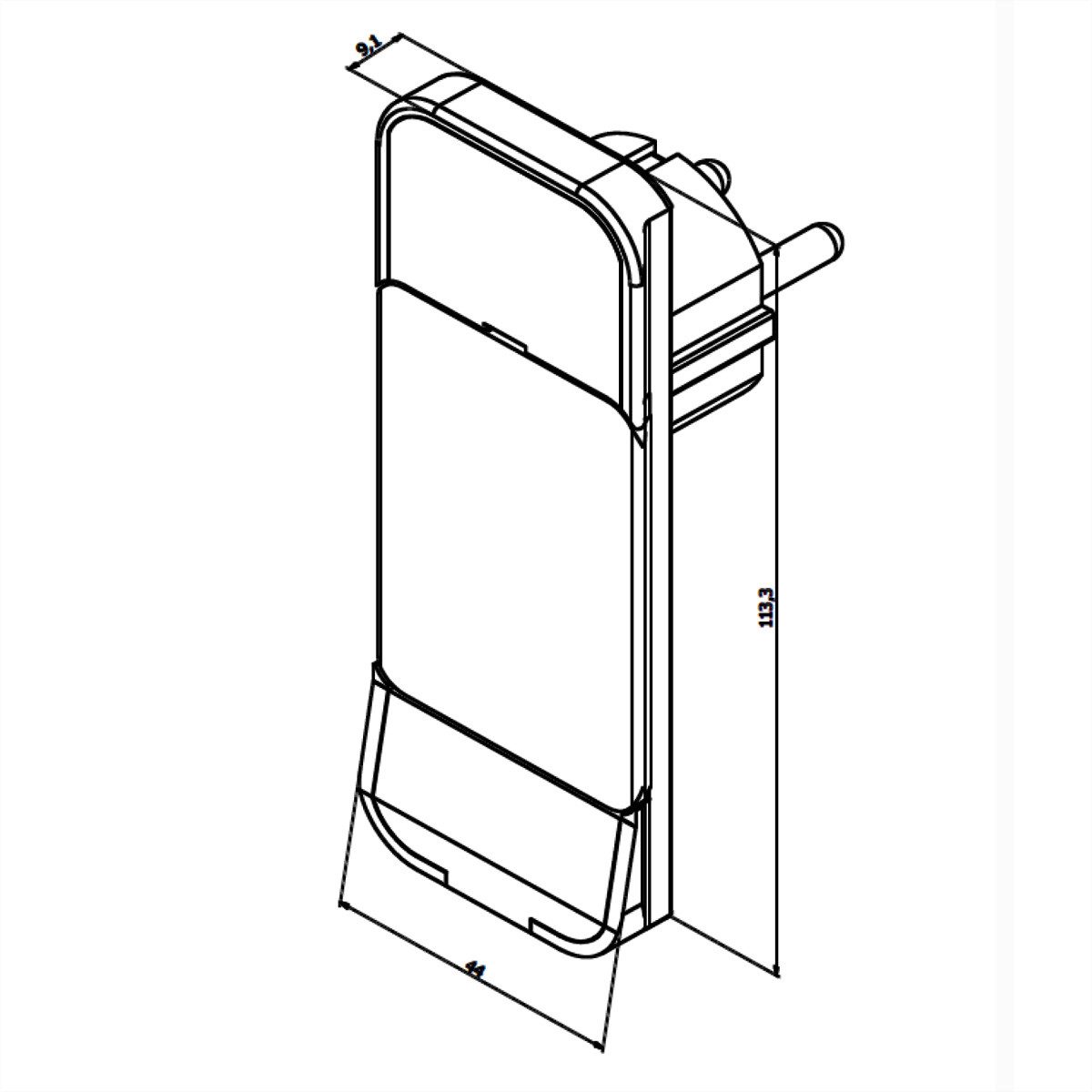Bachmann SmartPlug Flachstecker Steckdosenleiste (Kabellänge 1.6 m), mit 3x Schutzkontakt Steckdosenleiste, 933.015