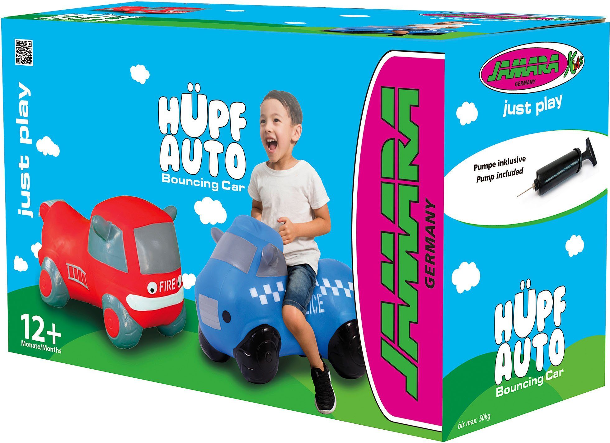 Jamara Hüpftier Police Truck, inkl. Luftpumpe – Bild 2 von 5