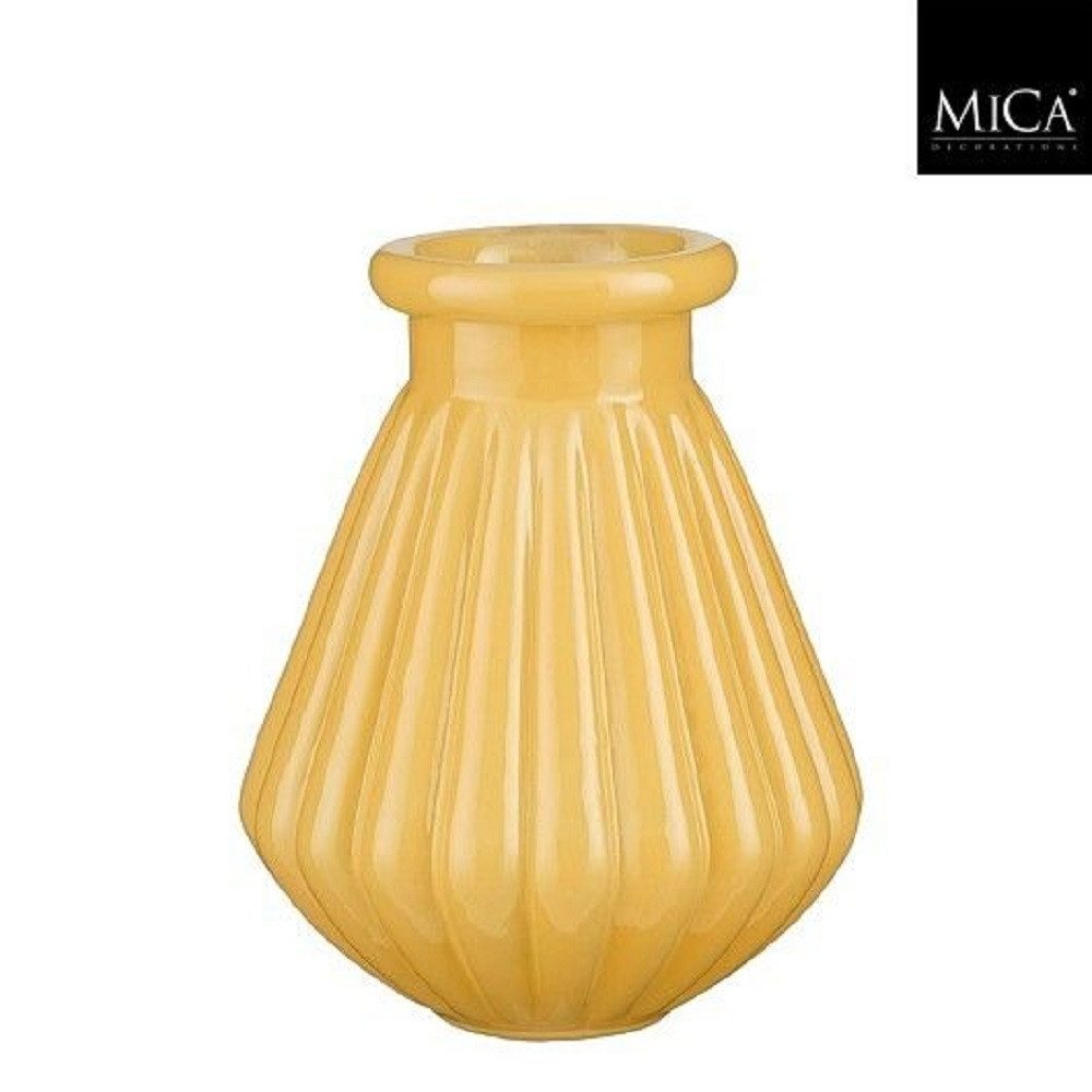 edelman Dekovase MICA Vase Blizz, gelb, 20,5 cm hoch, 1205026 (1 St)