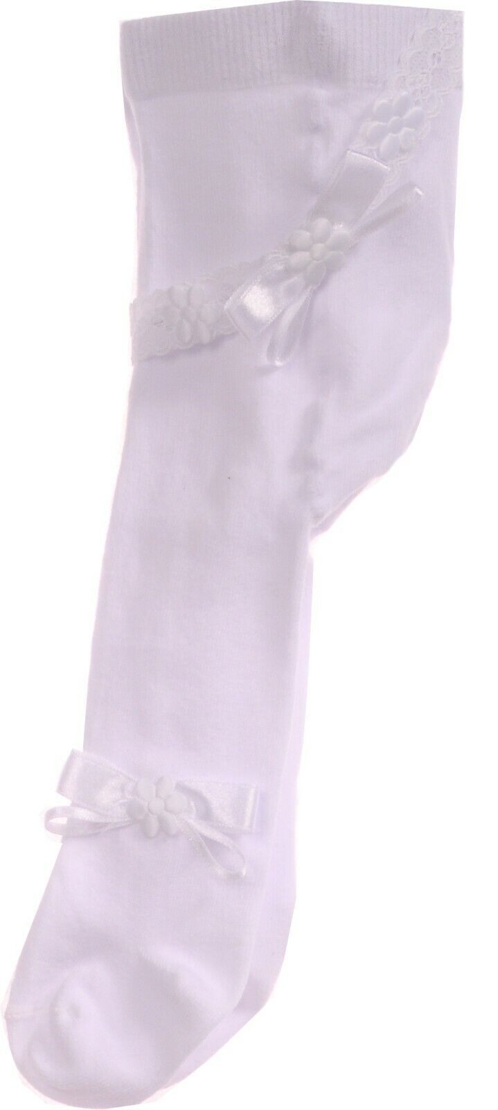 La Bortini Strumpfhose Zauberhaftes Strumpfhose Stirnband Set in Weiß mit Schleifchen mit Schleifchen