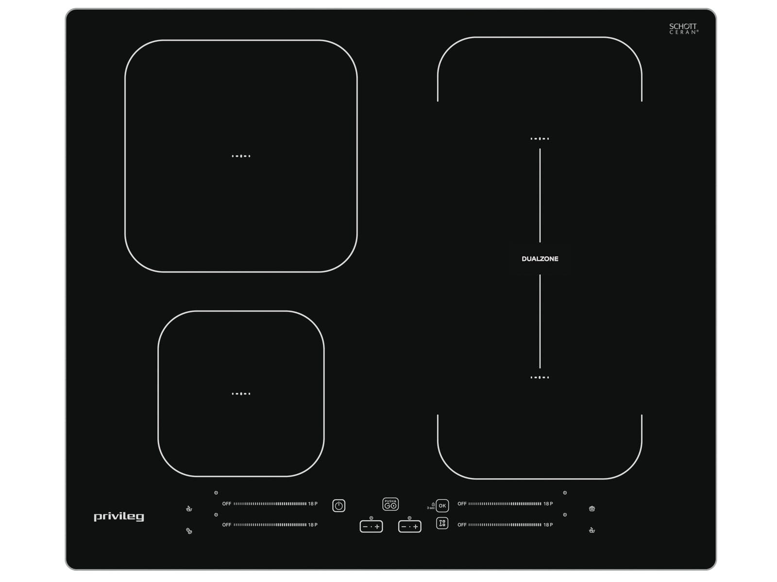 Privileg Induktions-Kochfeld 869991581520, autark, Timer, TouchControl-Bedienung