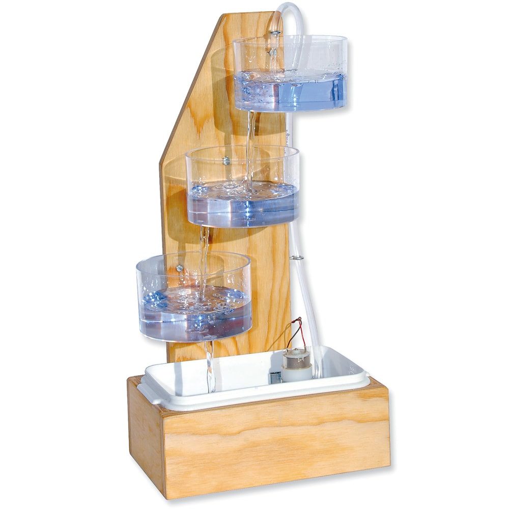 matches21 HOME & HOBBY Wasserbrunnen Bausatz Kinder ab 13 Holzbaukasten