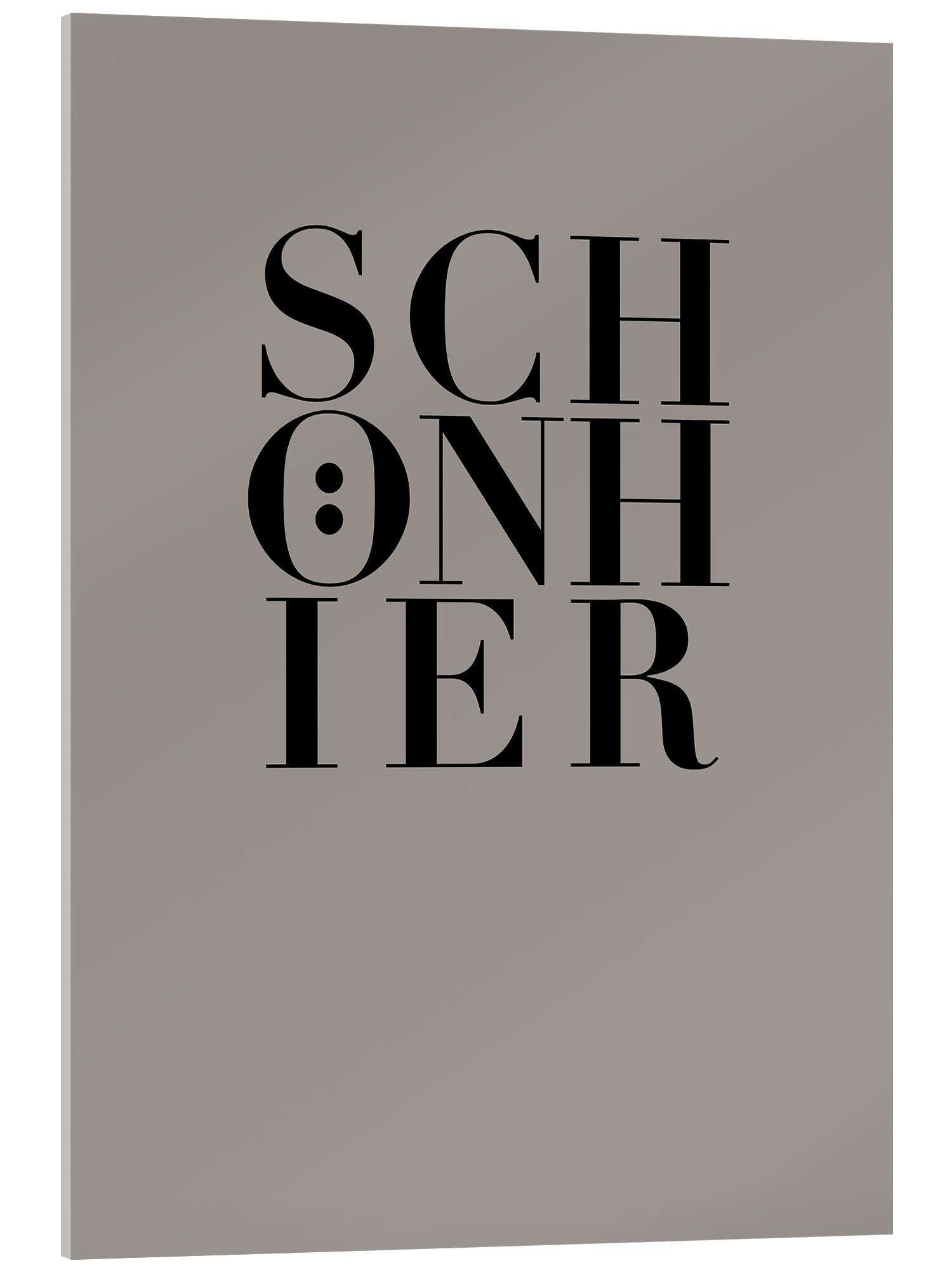 Posterlounge Wandbild Schön Hier I, Typobox, erhältlich als Poster, Leinwandbild, Wandsticker oder Acrylglasbild