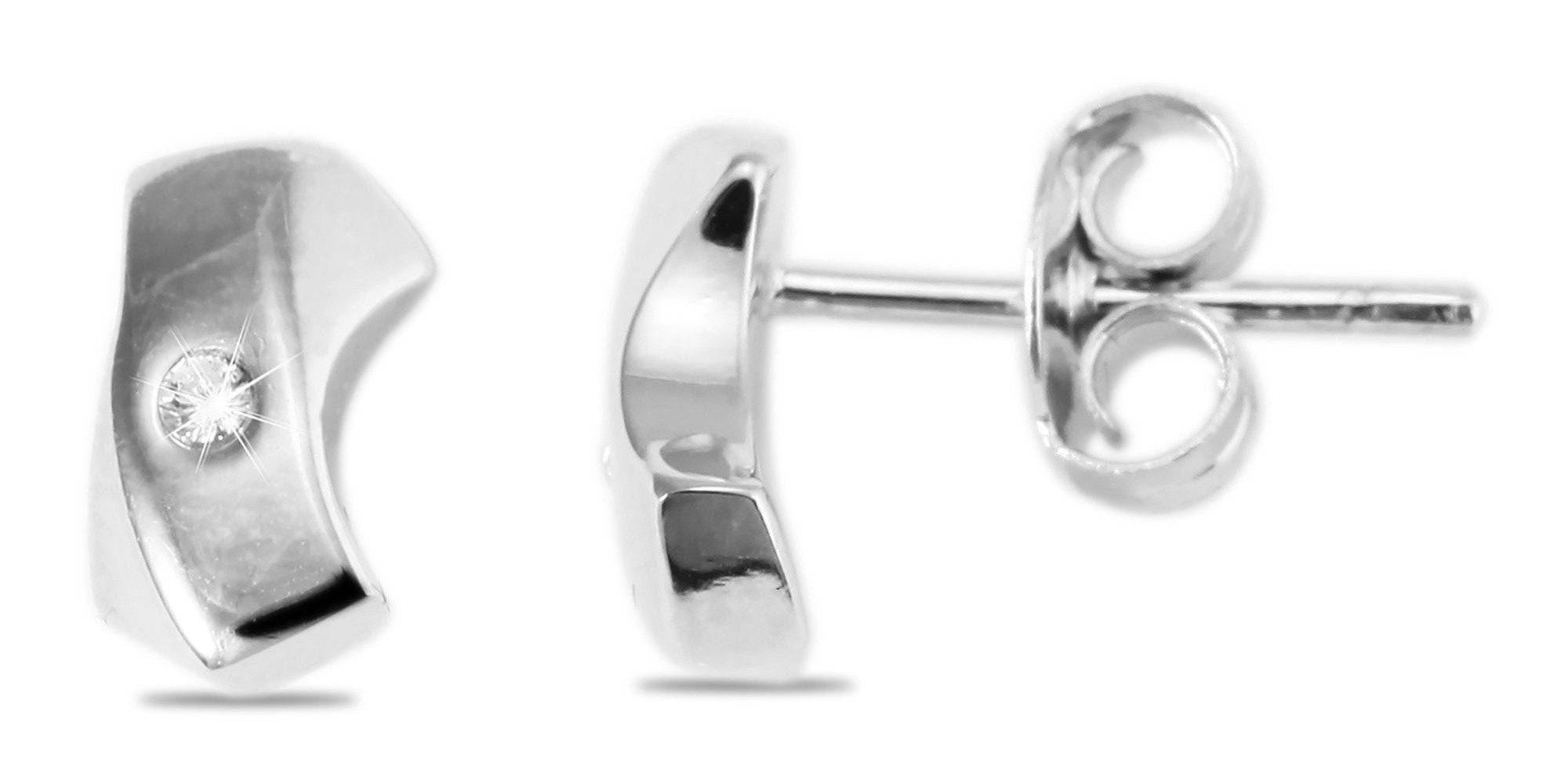 Paar Ohrhänger Ohrringe – Ohrstecker aus 925 Silber mit Zirkonia