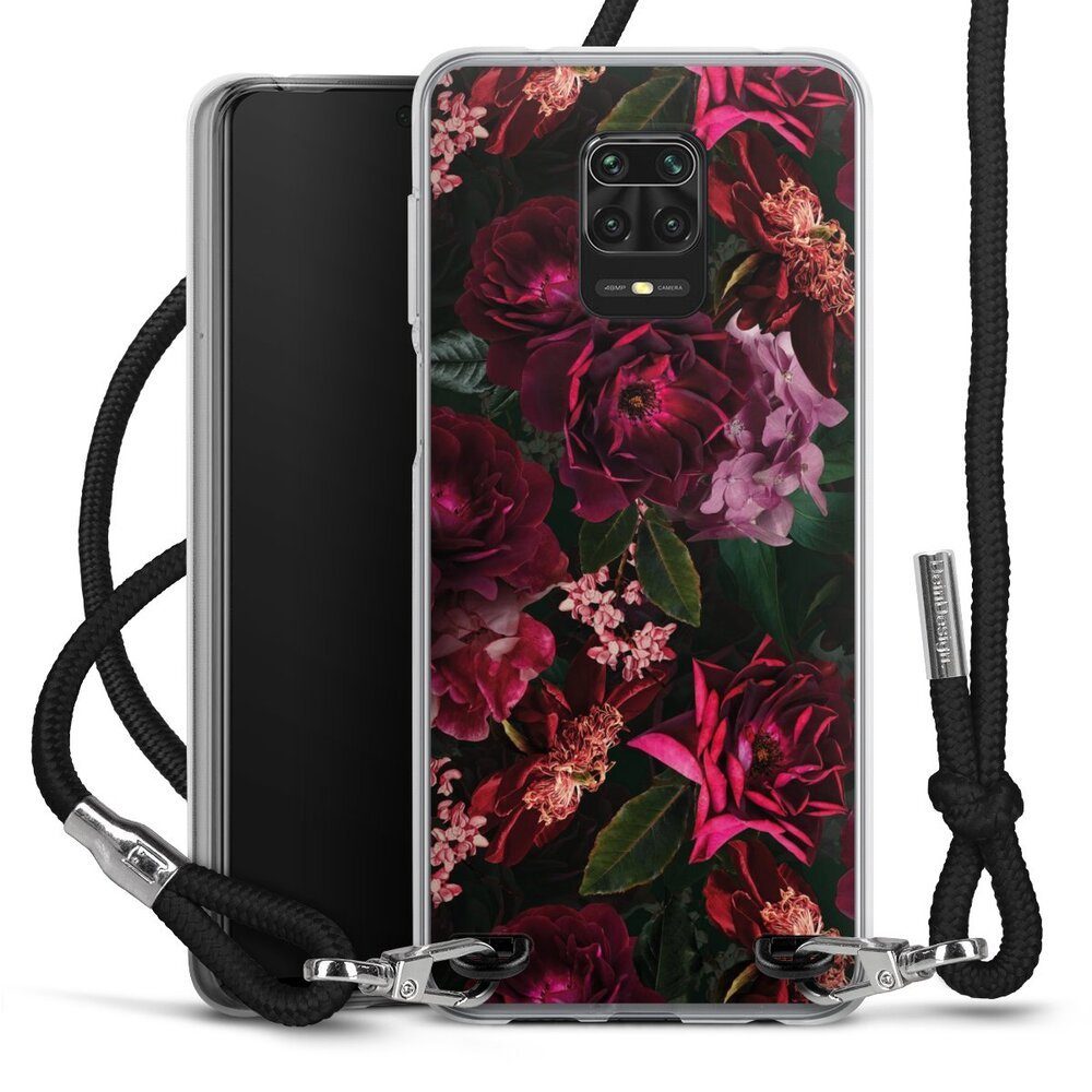 DeinDesign Handyhülle Rose Blumen Blüte Dark Red and Pink Flowers, Xiaomi Redmi Note 9s Handykette Hülle mit Band Case zum Umhängen