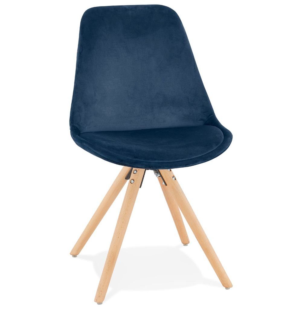KADIMA DESIGN Esszimmerstuhl LUNA Küchenstuhl Schalenstuhl Textile Blau | Stühle