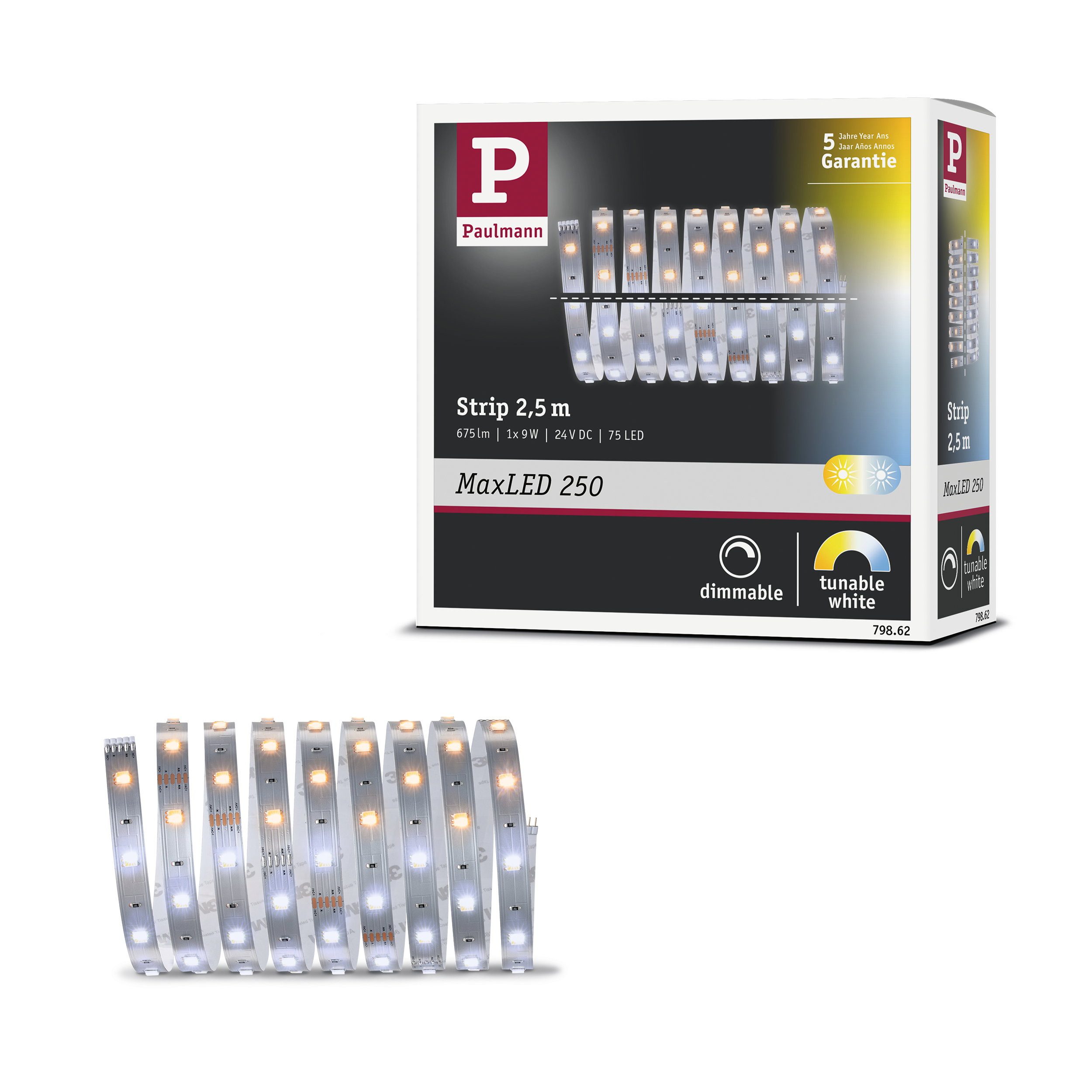 Paulmann LED Stripe MaxLED 250 LED Strip B Ware Erweiterung 2,5m Tunable White 9W 270lm/m