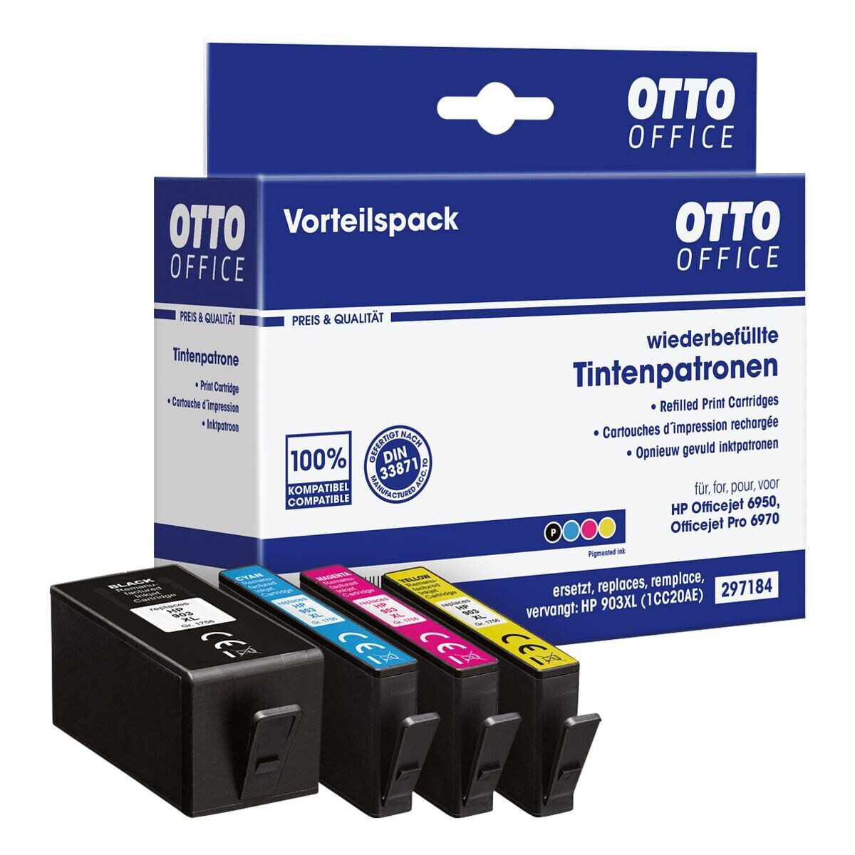 Otto Office 1CC20AE Tintenpatrone (4-tlg., ersetzt HP »1CC20AE«, Nr. 903XL)