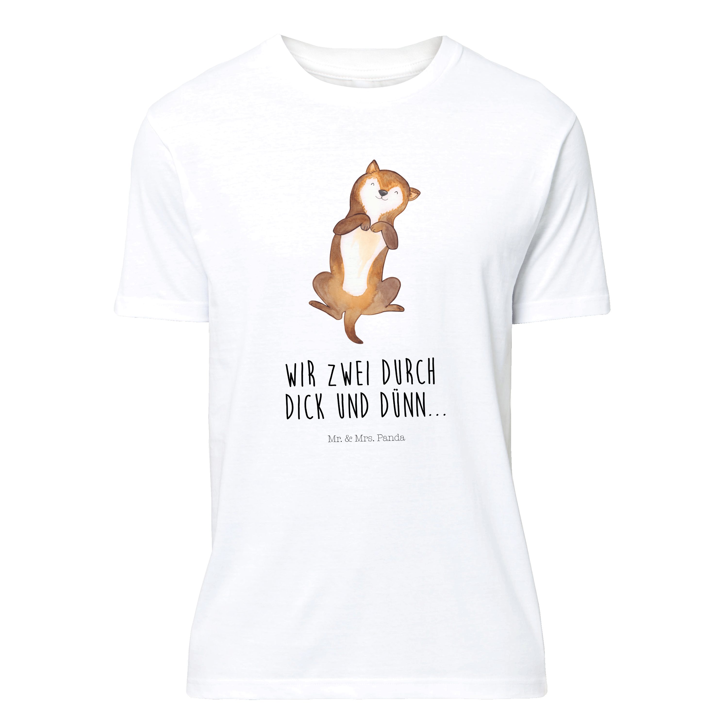 T-Shirt Hund Bauchkraulen - Weiß - T-Shirt, Shirt