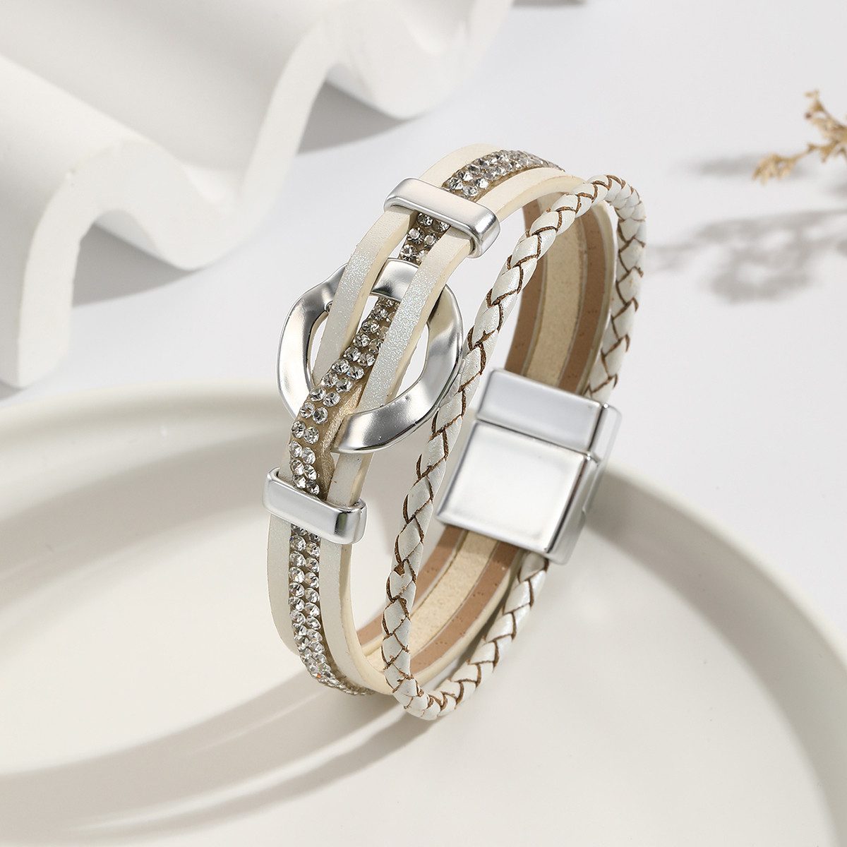KARMA Wickelarmband Wickelarmband vers. Farben PU Leder Damen Armband Leder günstig online kaufen
