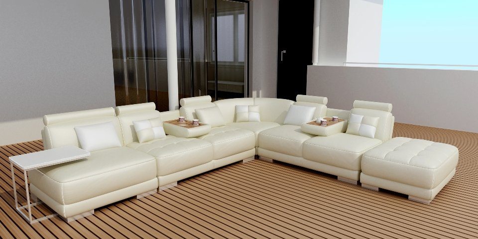 Couch in Beiges JVmoebel Ecksofa Neu, Ecksofa Design Europe moderne Made luxuriöses