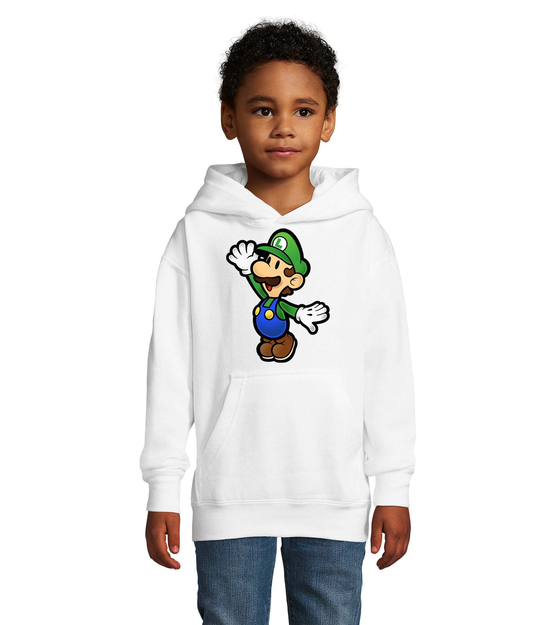 Hoodie Kinder Jungen & Mädchen Luigi Super Retro Konsole Mario Peach Yoshi