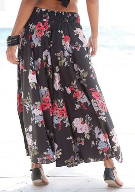 LASCANA Hosenrock mit Blumenprint, Culotte, extraweites Bein