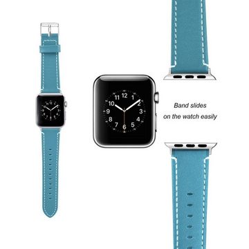 CoverKingz Smartwatch-Armband Leder Armband für Apple Watch 49/45/44/42mm Retro Series, Lederband Edelstahl Faltschließe Serie Ultra 2/Ultra/9/8/7/6/SE/5/4/3