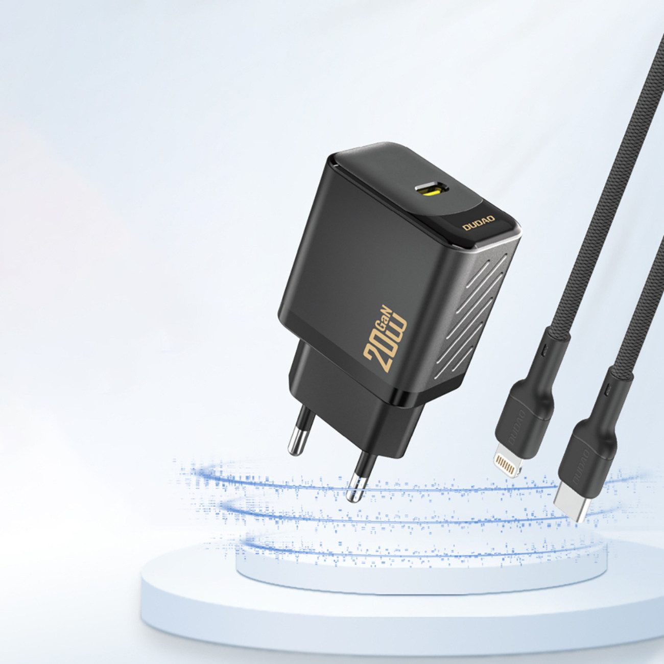 Dudao A26 USB-Ladegerät (3000 mA, Einzelladegerät, Einzelladegerät, Kompaktes GaN-Ladegerät mit USB-C PD20W)