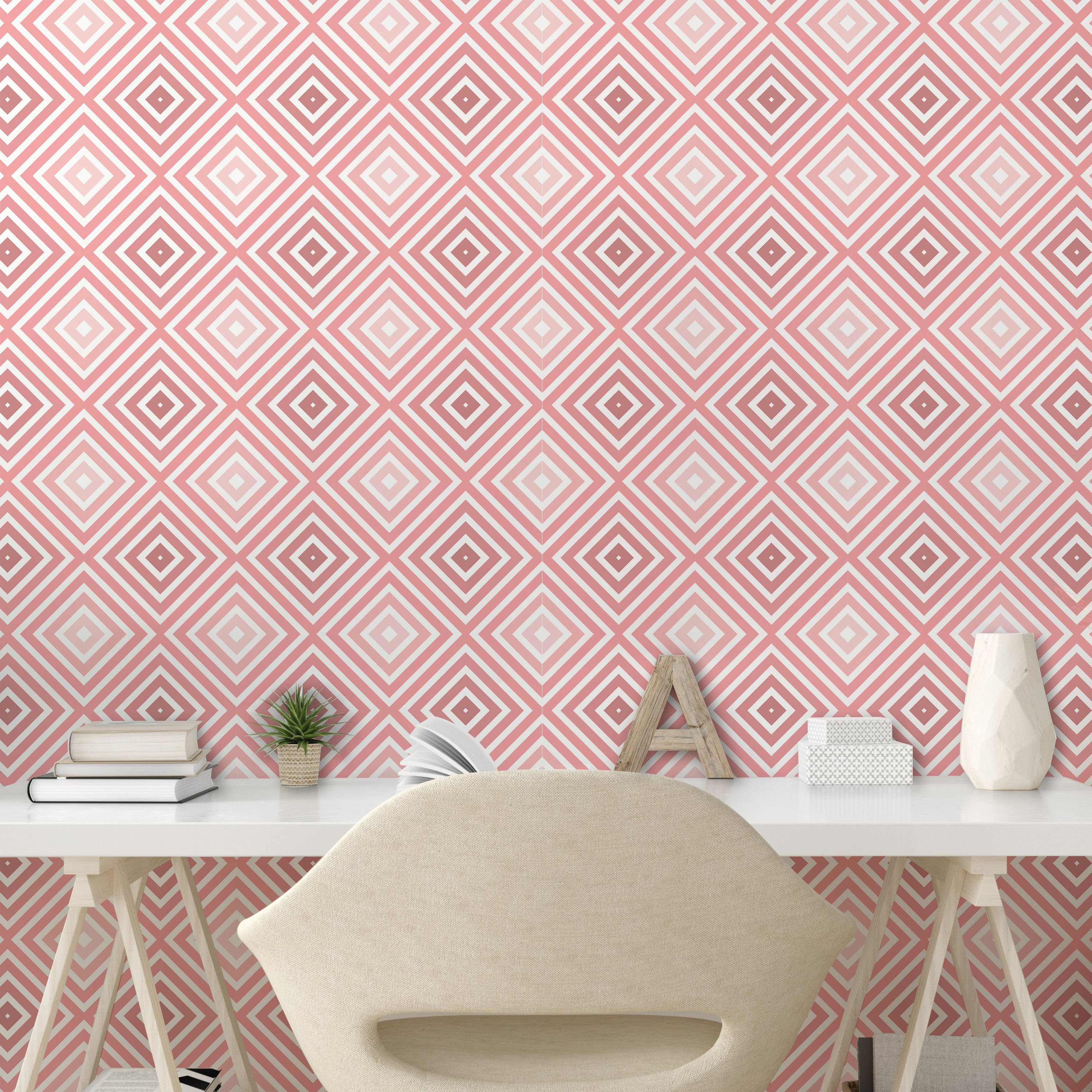 Wohnzimmer Abakuhaus selbstklebendes Rhombus Küchenakzent, Geometrisch Stripes Vinyltapete Linie