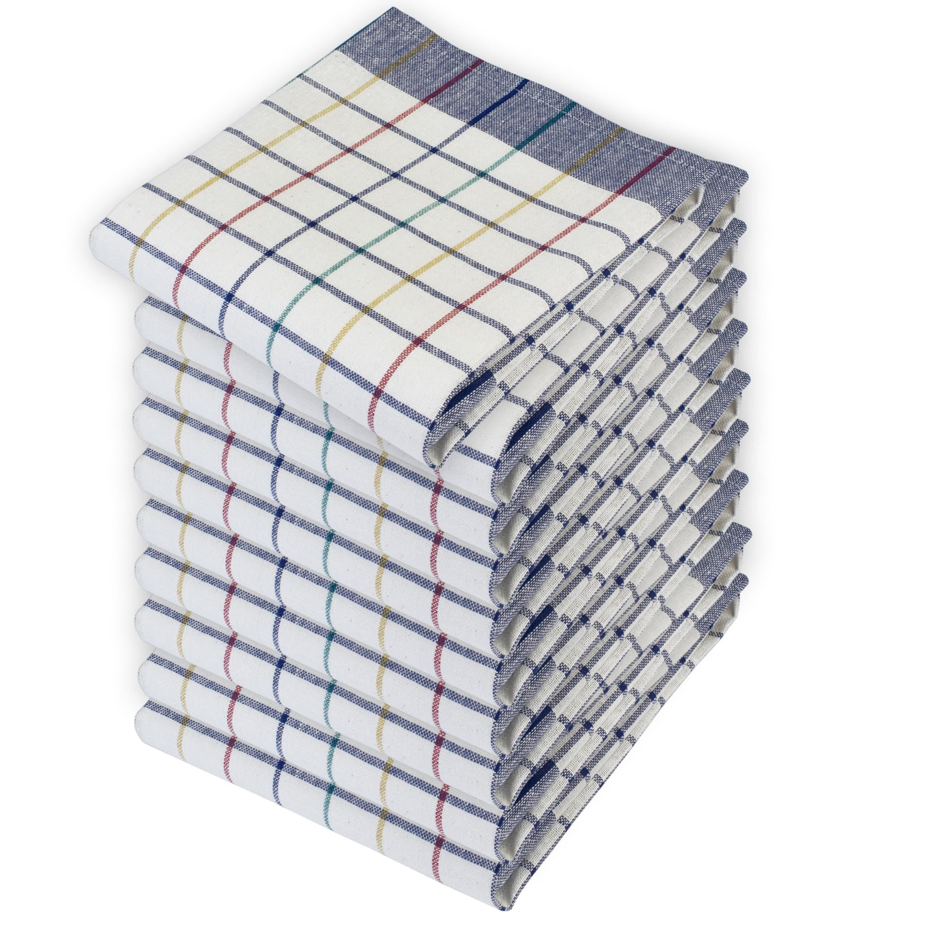 Delindo Lifestyle Geschirrtuch Bern, 10er Set, Baumwolle, Saugstarke Küchentücher, Kariert, 50x70 cm