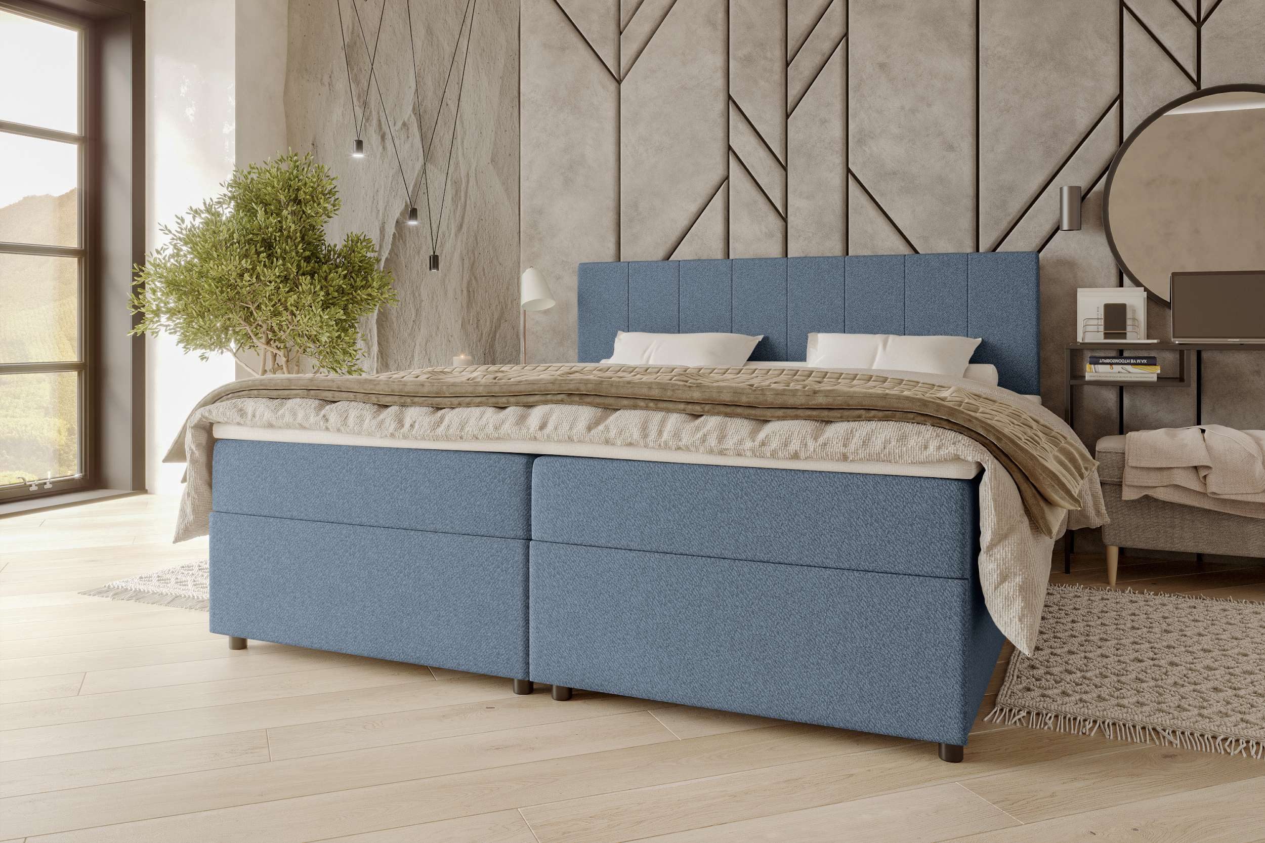 99rooms Boxspringbett Kira (Schlafzimmerbett, Bett), 140/160/180x200 günstig online kaufen