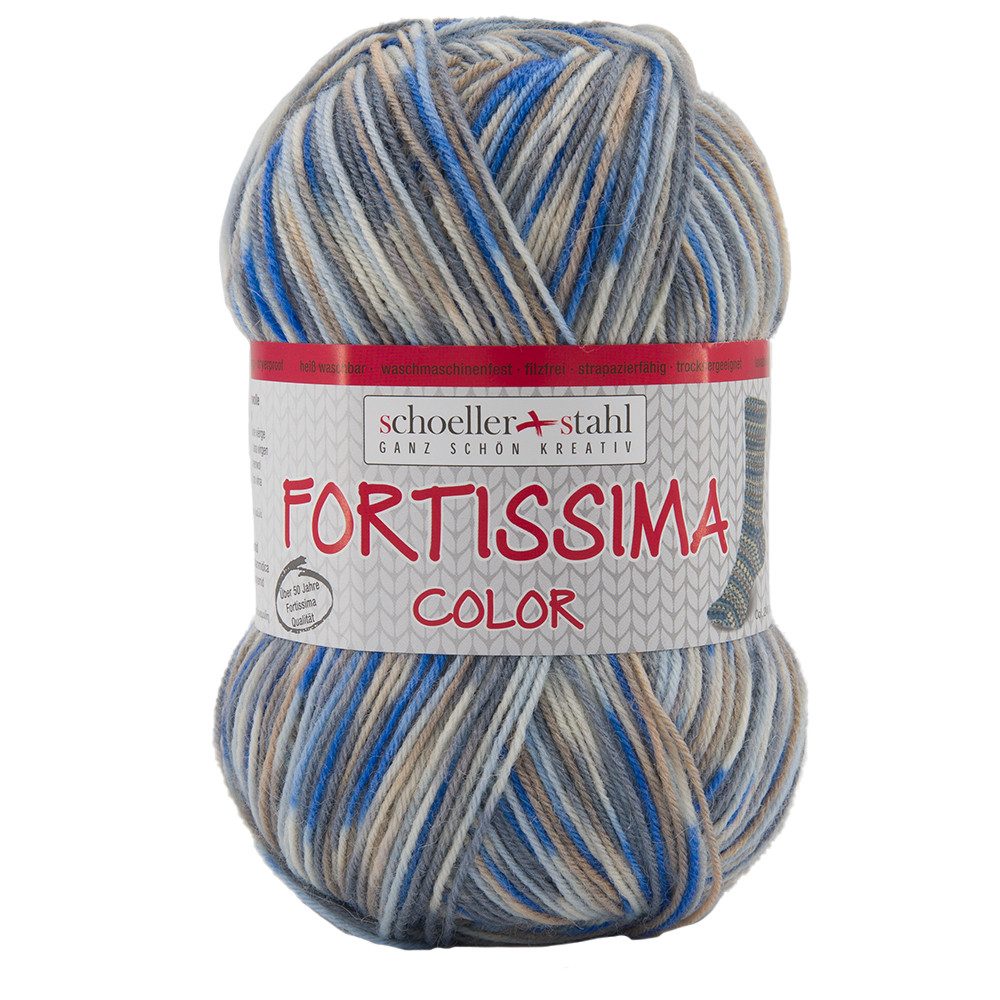 Schoeller + Stahl Fortissima Socka 4-fach Color Häkelwolle, 420 m, pflegeleicht, formstabil und hoher Tragekomfort