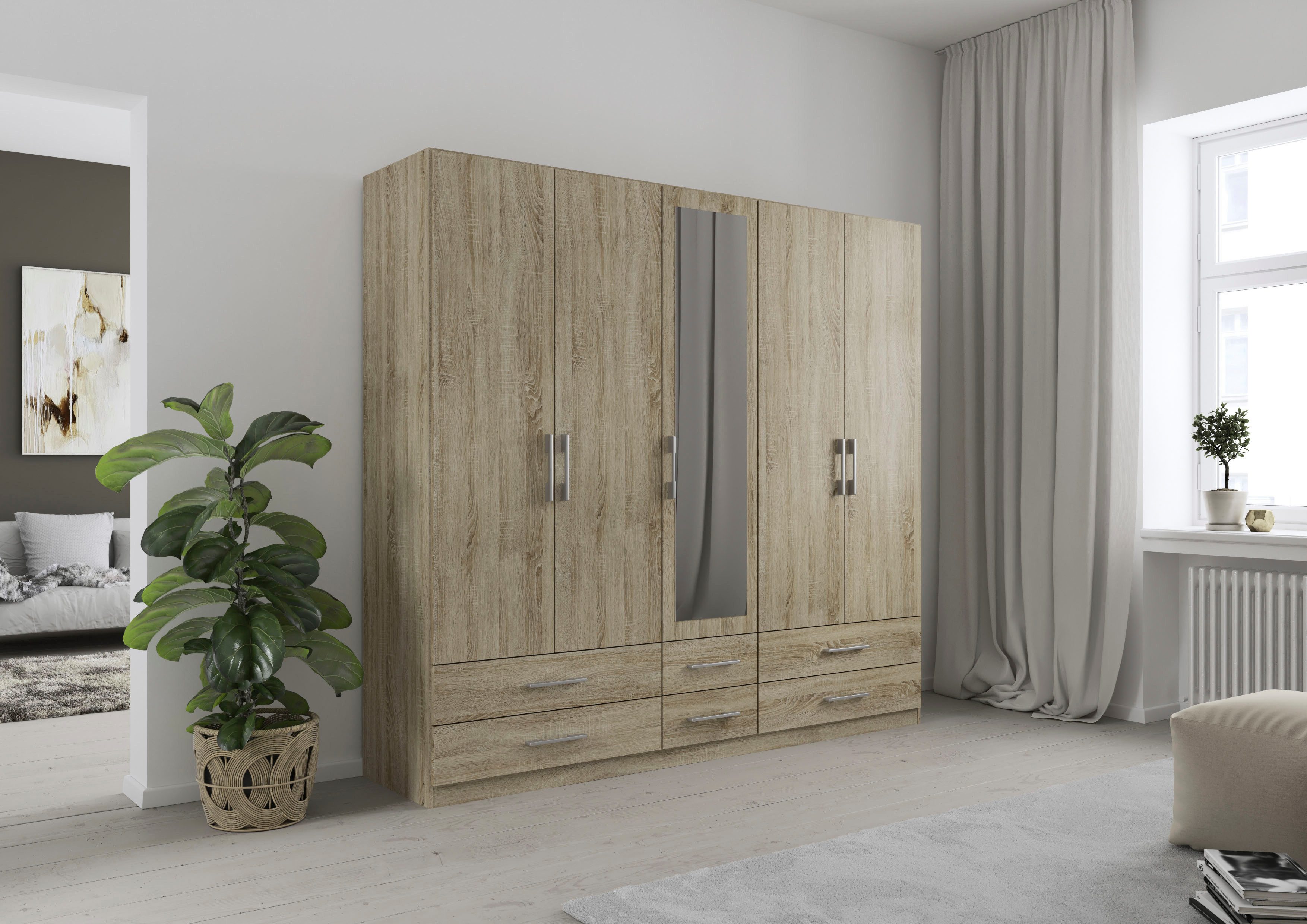rauch Kleiderschrank Schrank Garderobenschrank Mehrzweckschrank Schlafzimmer HERSBRUCK (3 verschiedene Ausstattungen BASIC/CLASSIC/PREMIUM (inkl. SOFT-CLOSE) mi – Bild 2 von 5
