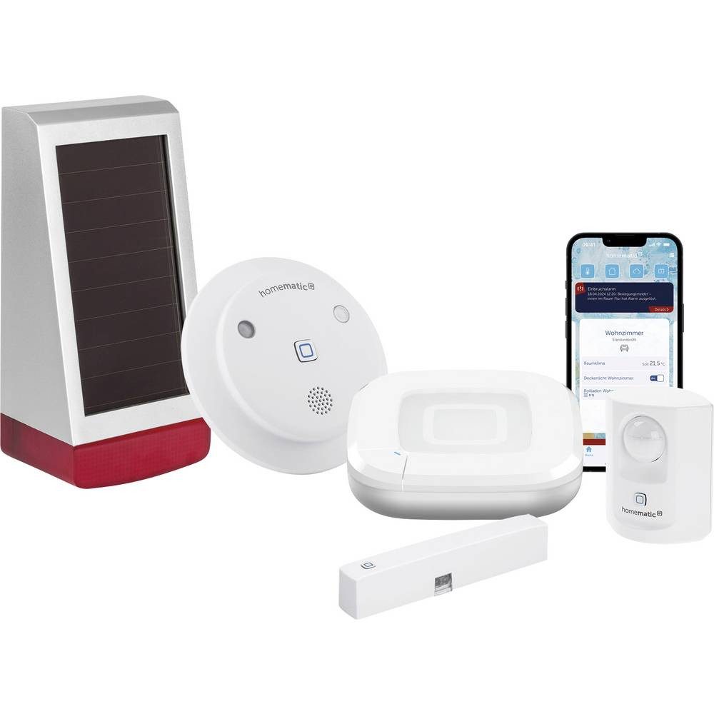 Homematic IP Rauchmelder, Außensirene Smart Home Starter Set Rauchmelder